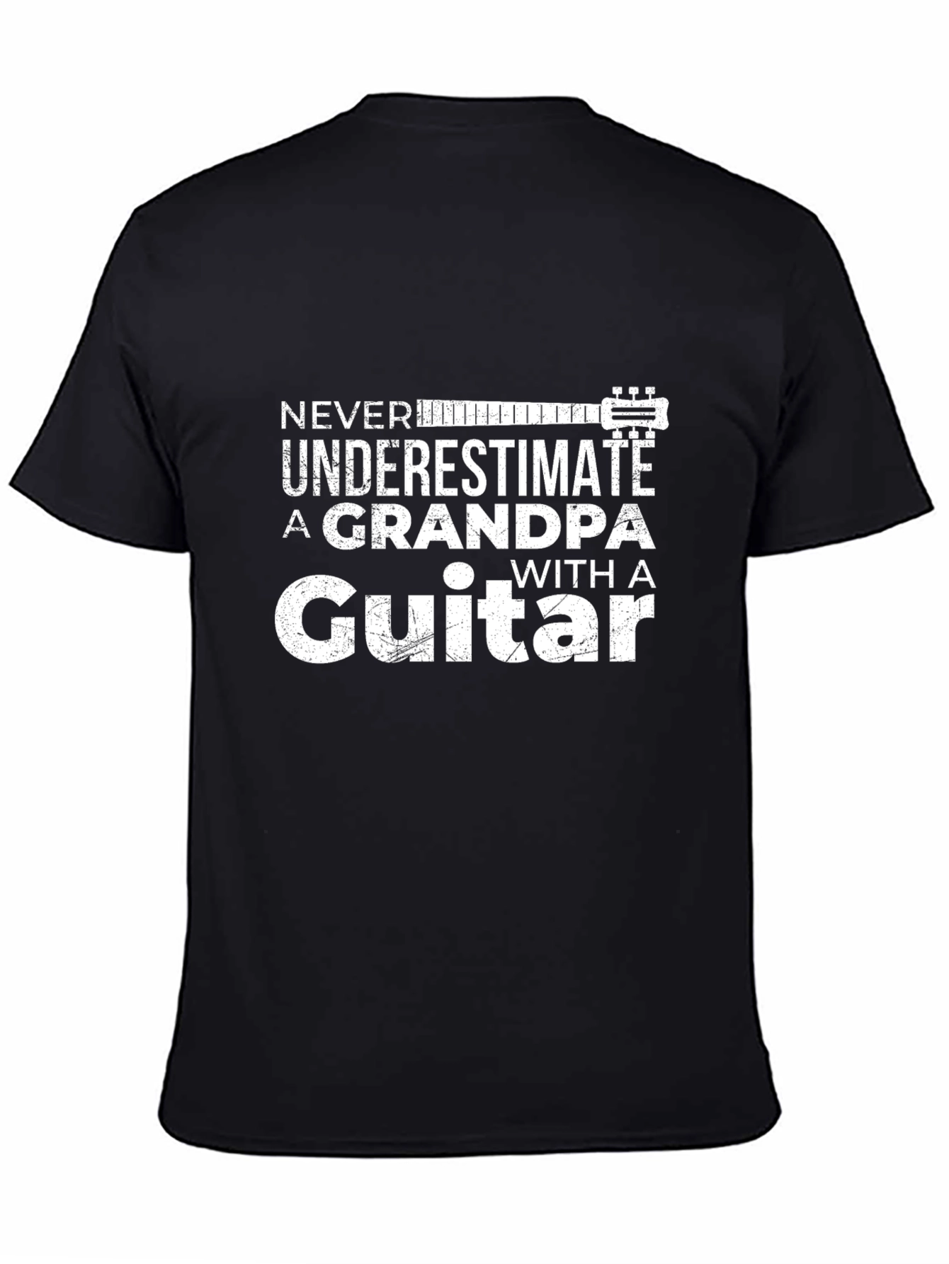 Black Grandpa Guitar T-Shirt - Never Underestimate view 4