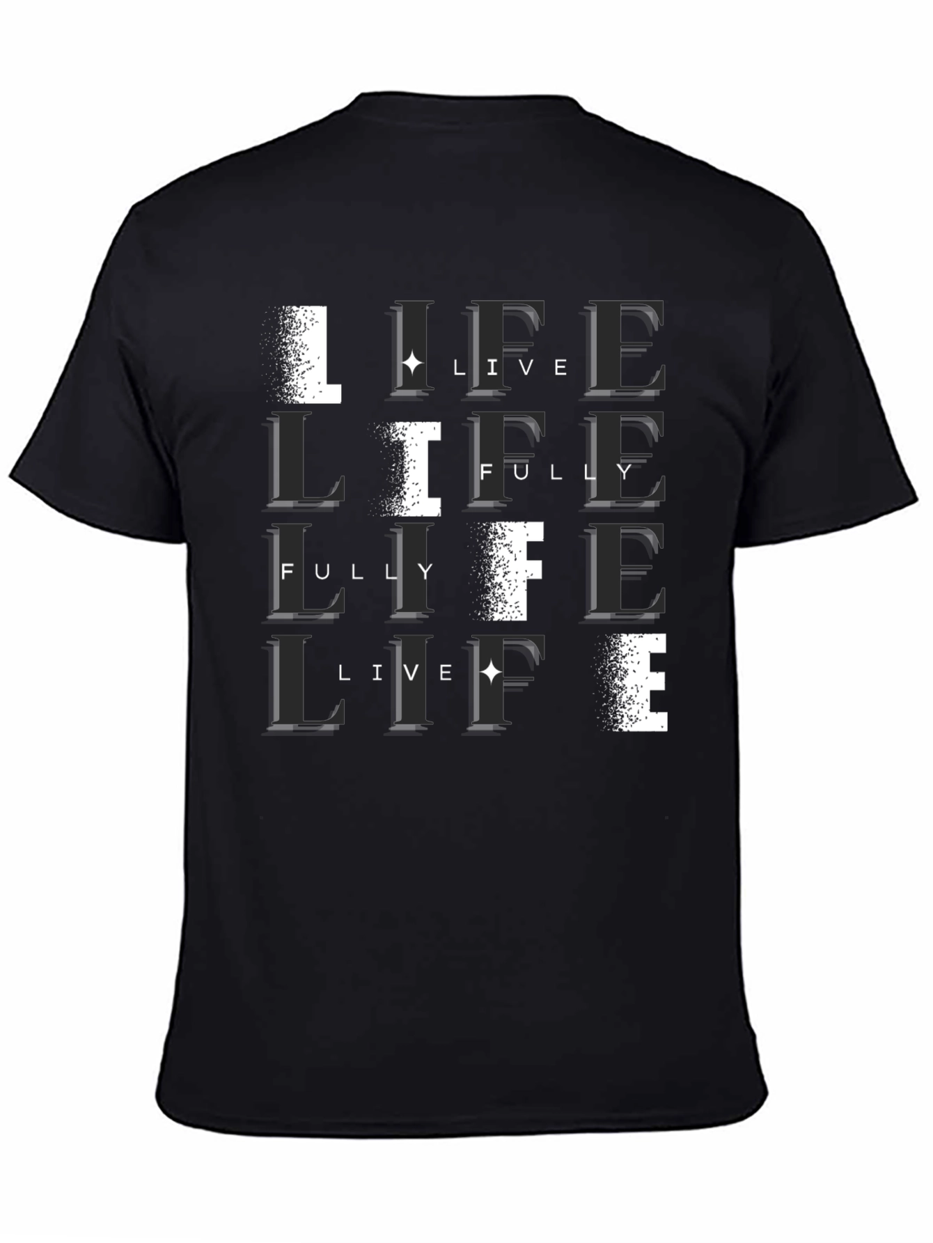 Black Live Life Fully Black T-Shirt view 4