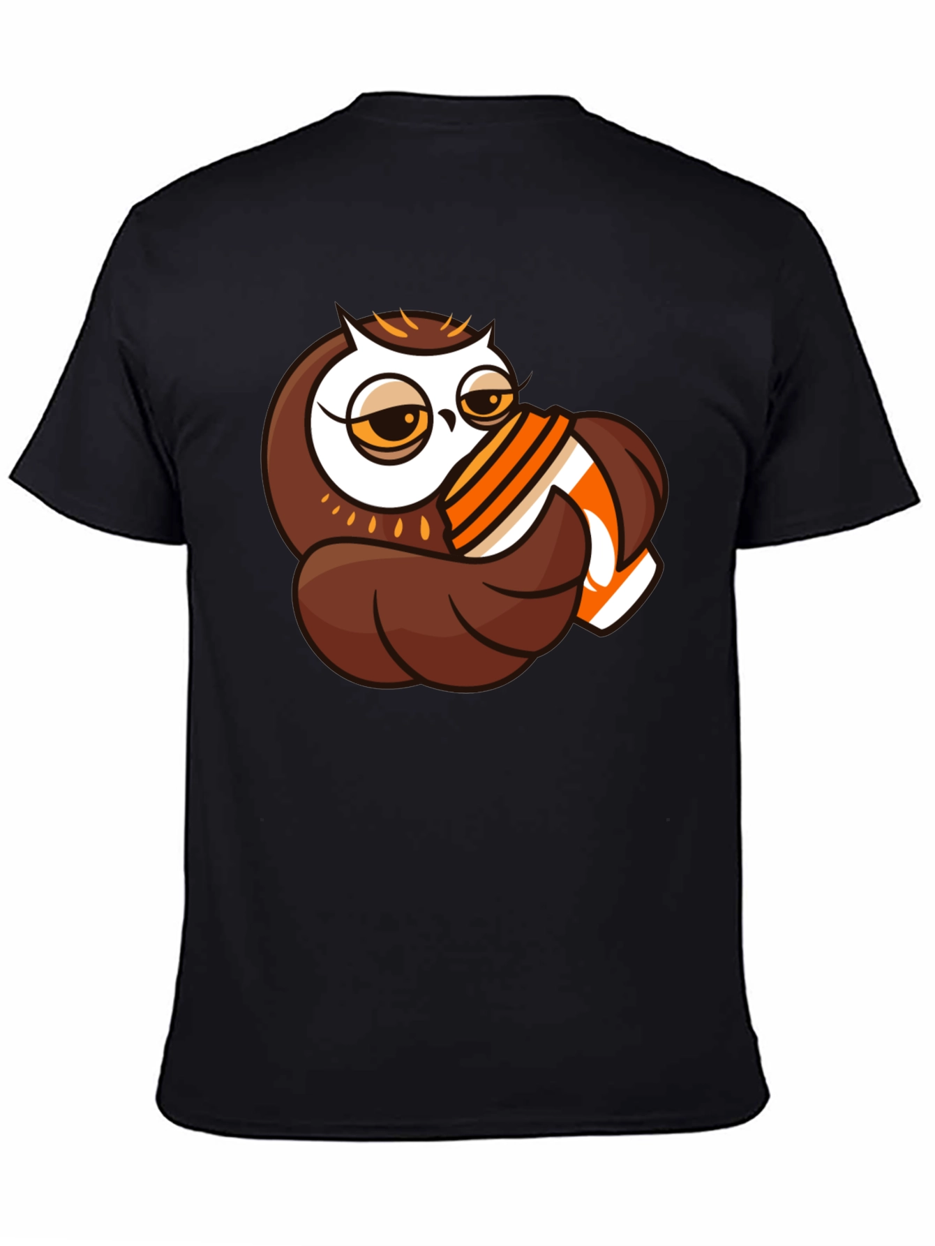 Black Owl Coffee Lover Black T-Shirt view 4