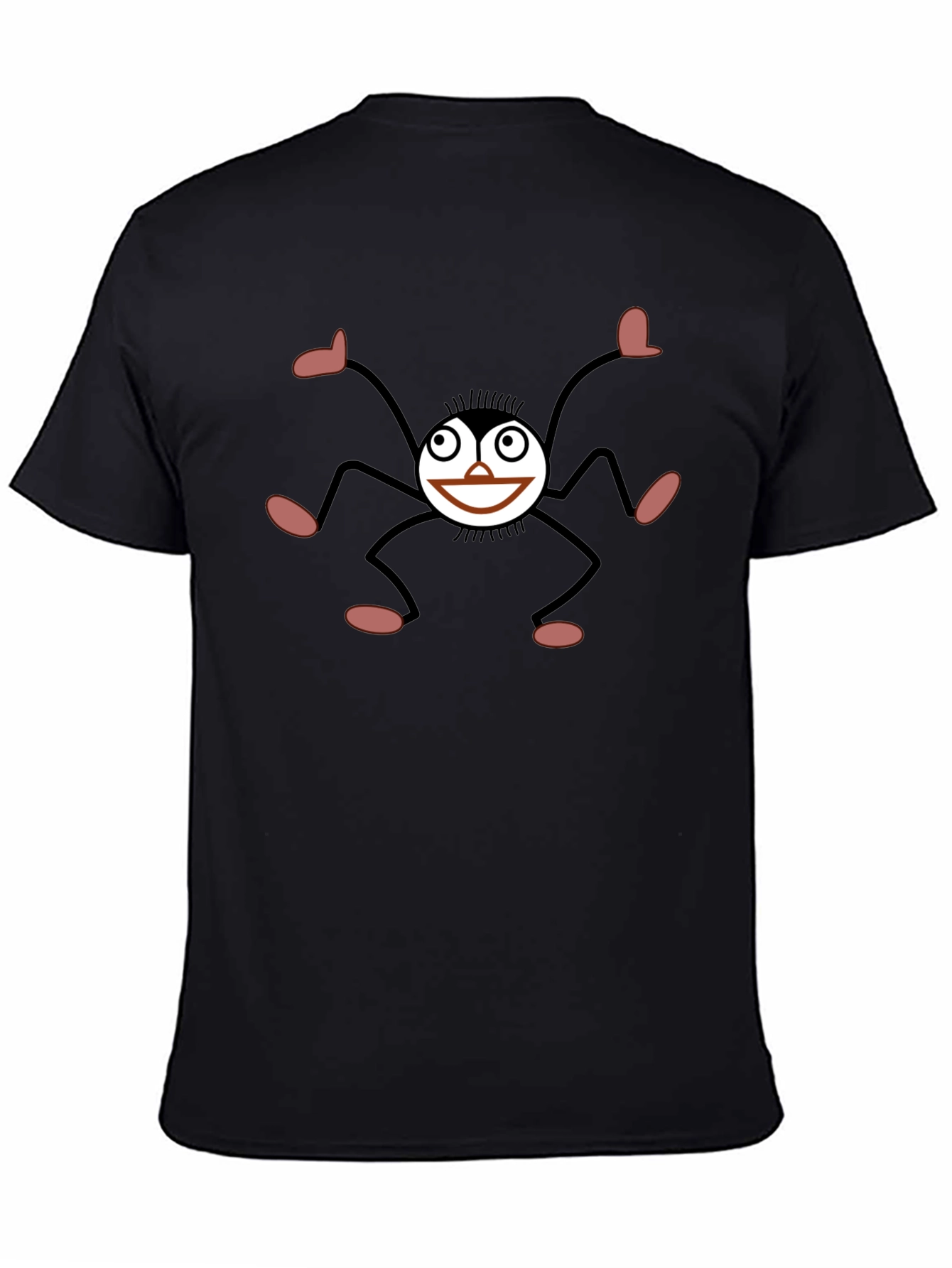 Black Funky Spider Graphic Black T-Shirt view 4