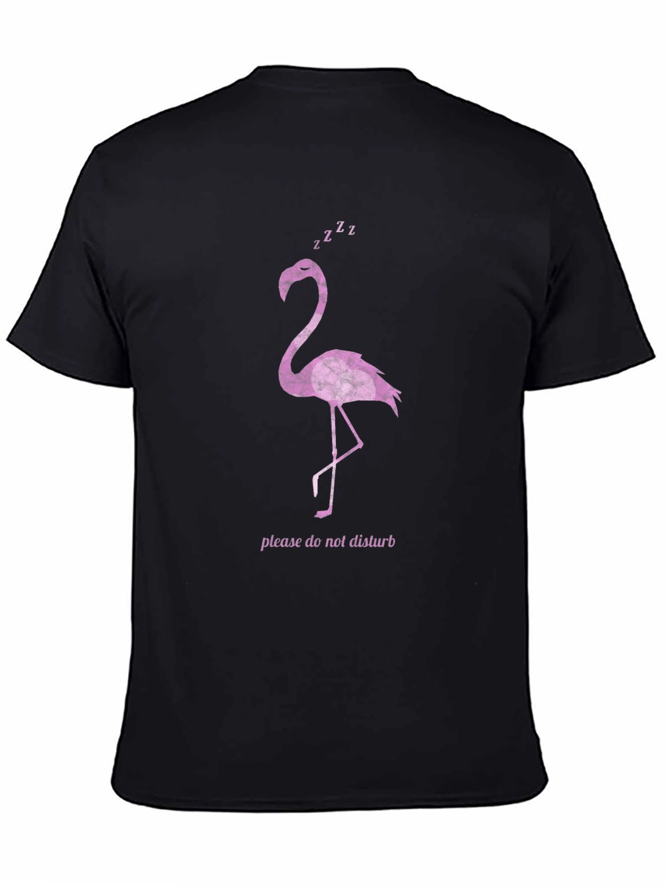 Black Sleeping Flamingo Graphic Tee view 4