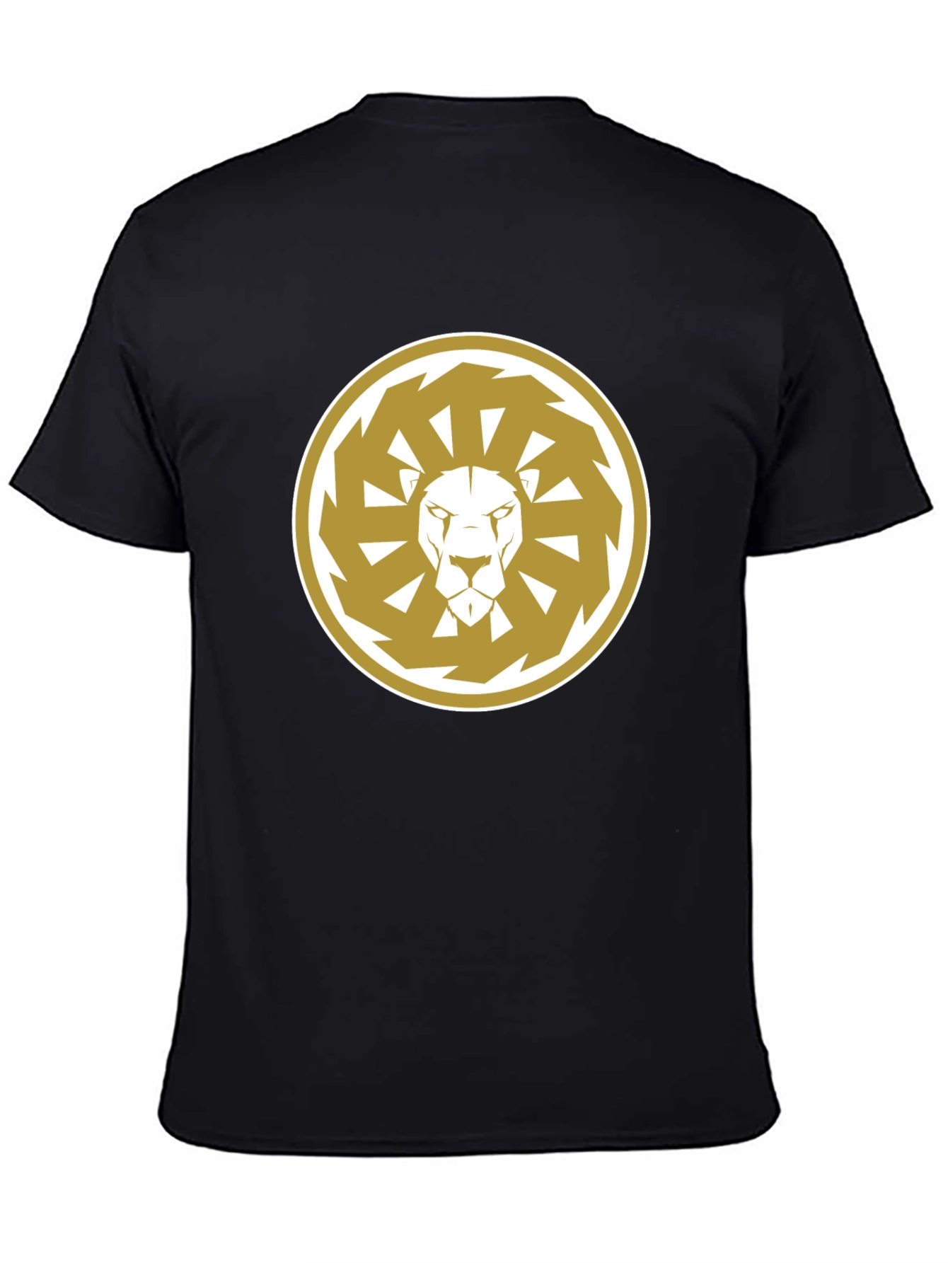 Black Lion Sun Wheel Black T-Shirt view 4