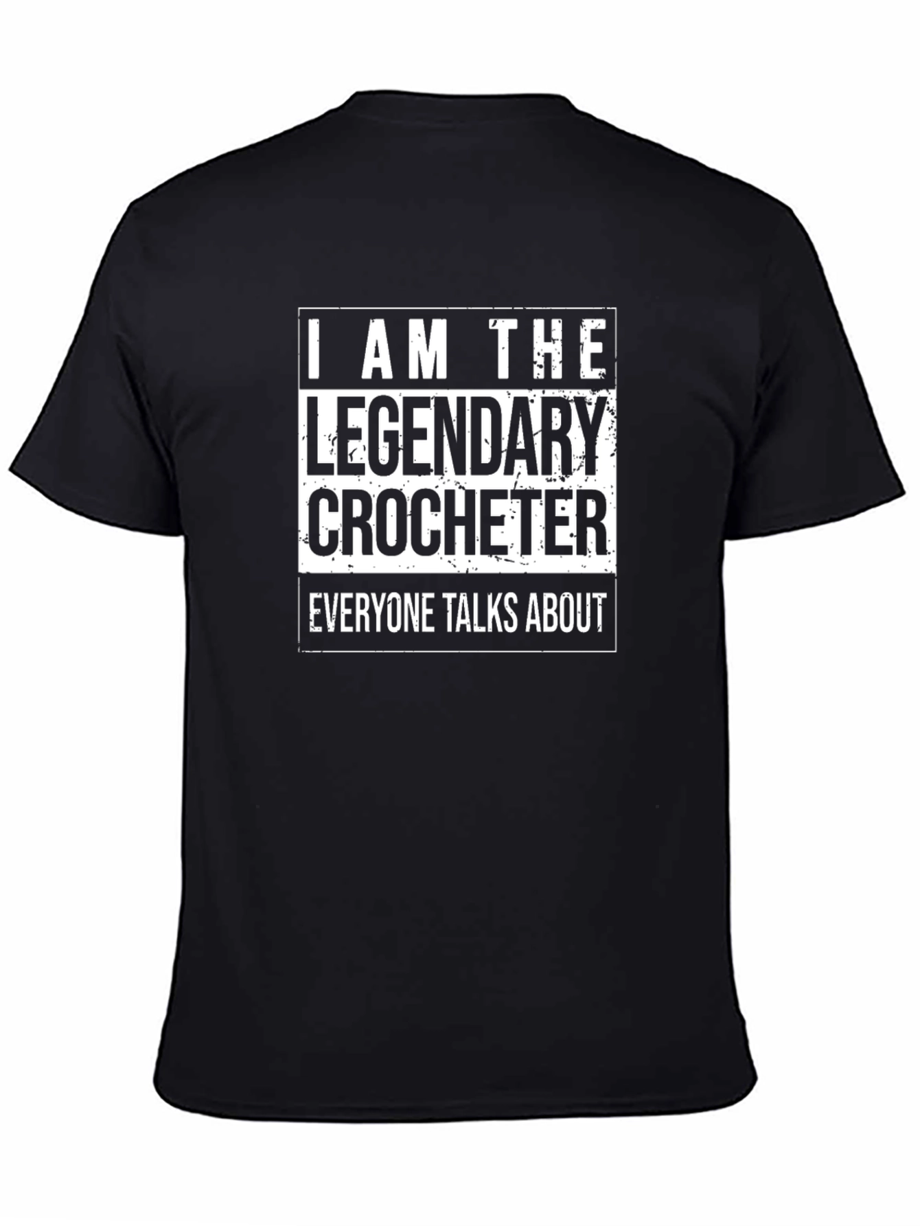 Black Legendary Crocheter T-Shirt - Premium Cotton Comfort view 4