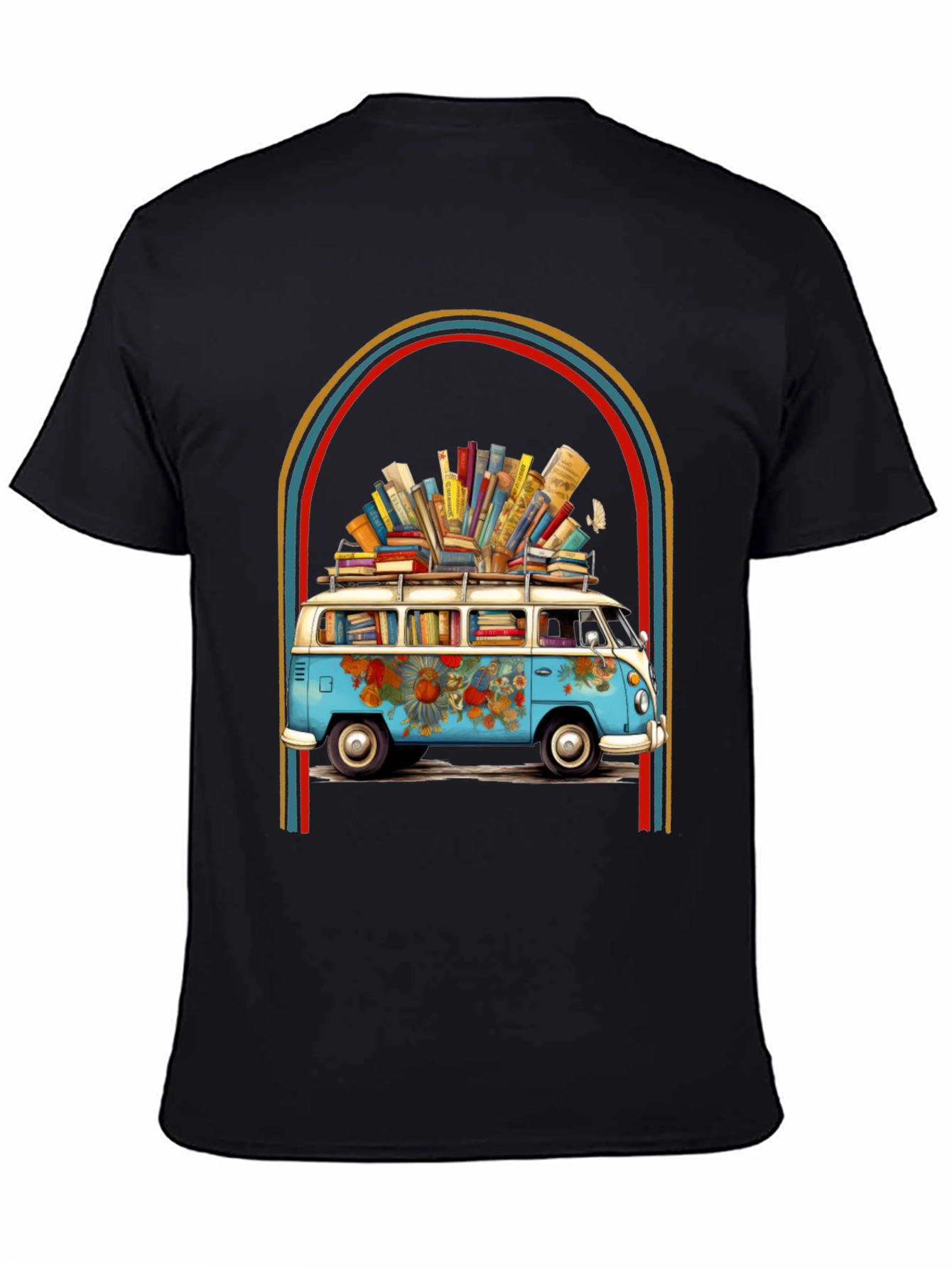 Black Book Lover Retro Van Graphic Tee view 4