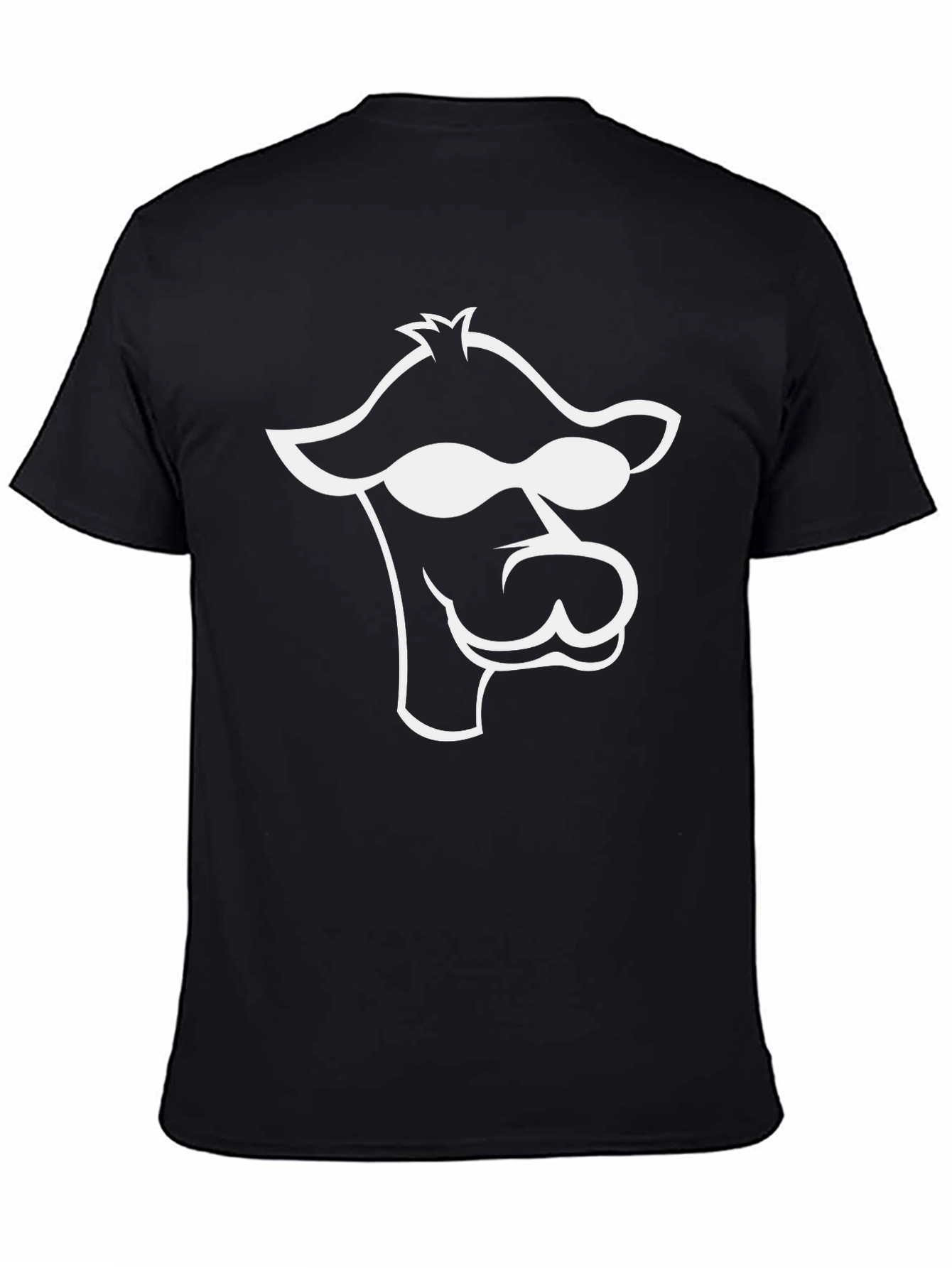 Black Cool Camel Graphic Tee - Black Cotton T-Shirt view 4