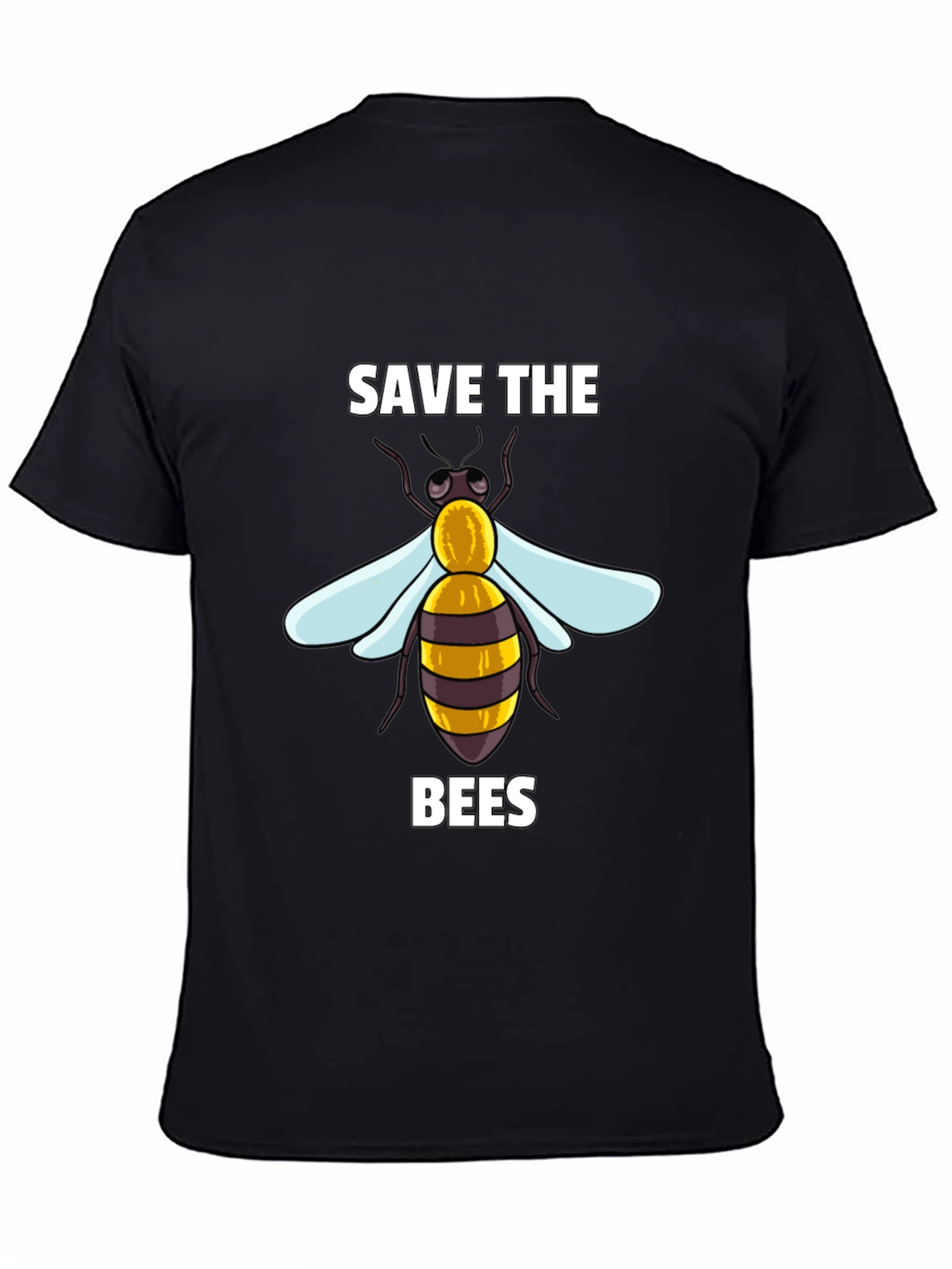 Black Save the Bees Graphic T-Shirt view 4