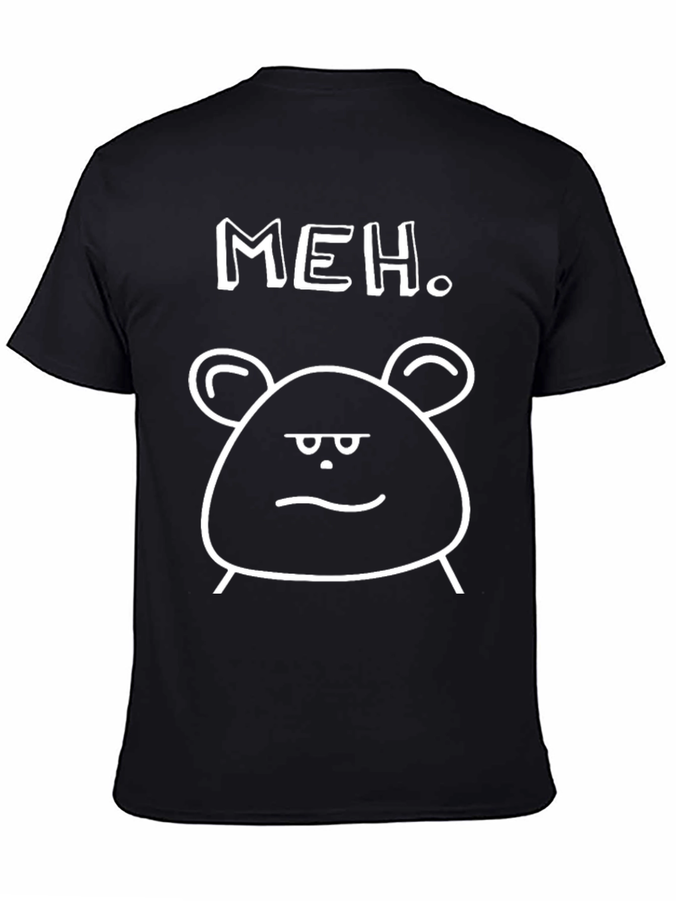 Black Meh. Graphic Tee - Men's Black T-Shirt view 4