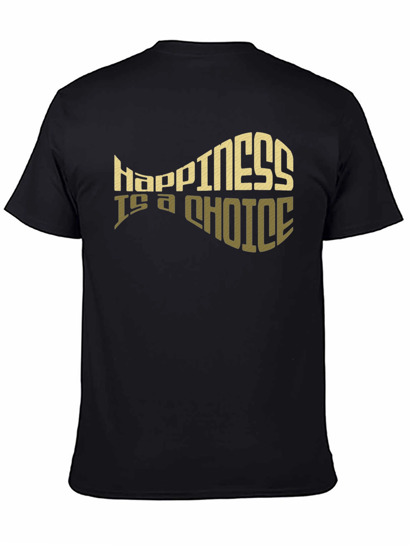 Black Happiness is a Choice Graphic Tee - Black view 4