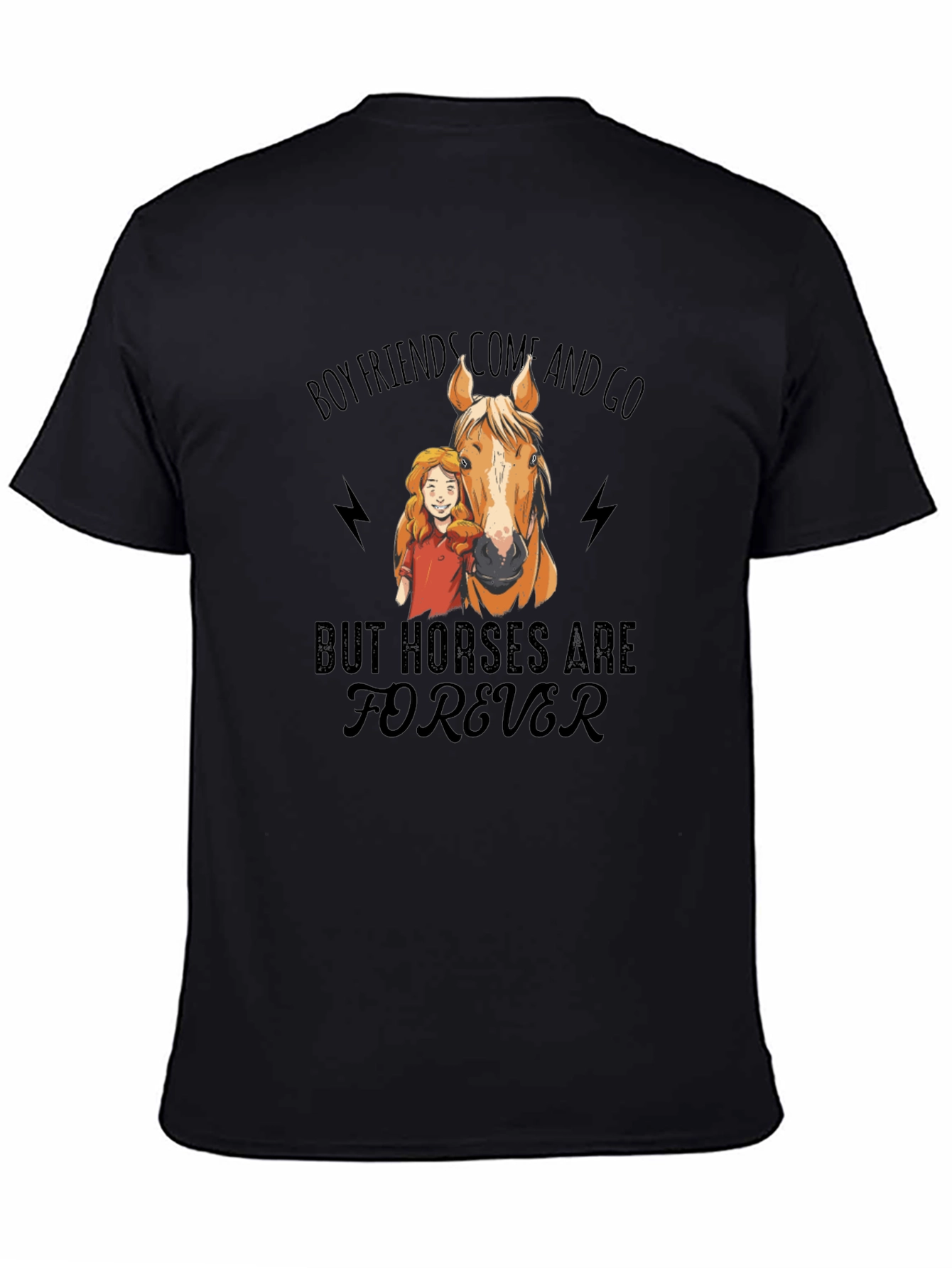 Black Horse Lover T-Shirt - Boyfriends Come and Go view 4