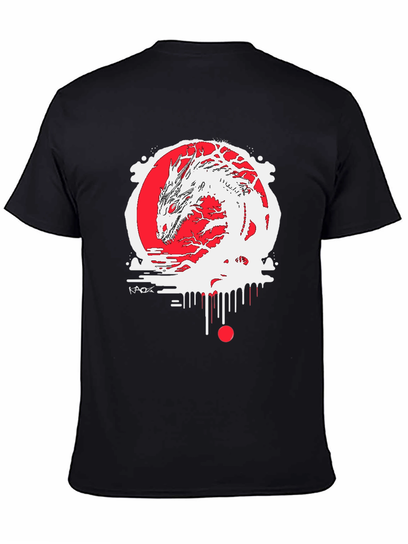 Black Dragon Graphic Black Tee - Urban Style view 4