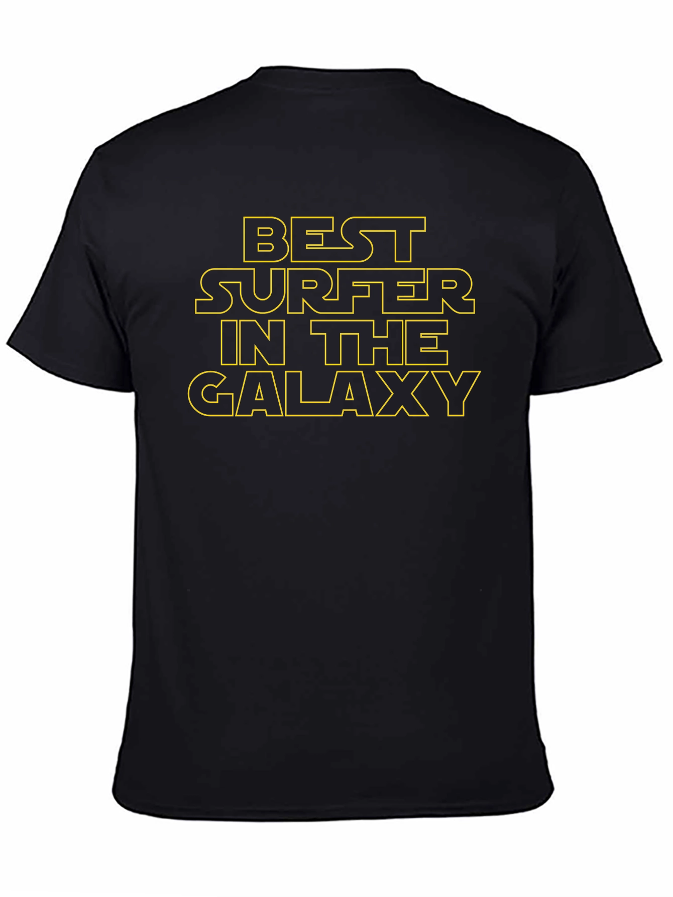 Black Best Surfer in the Galaxy Graphic T-Shirt view 4