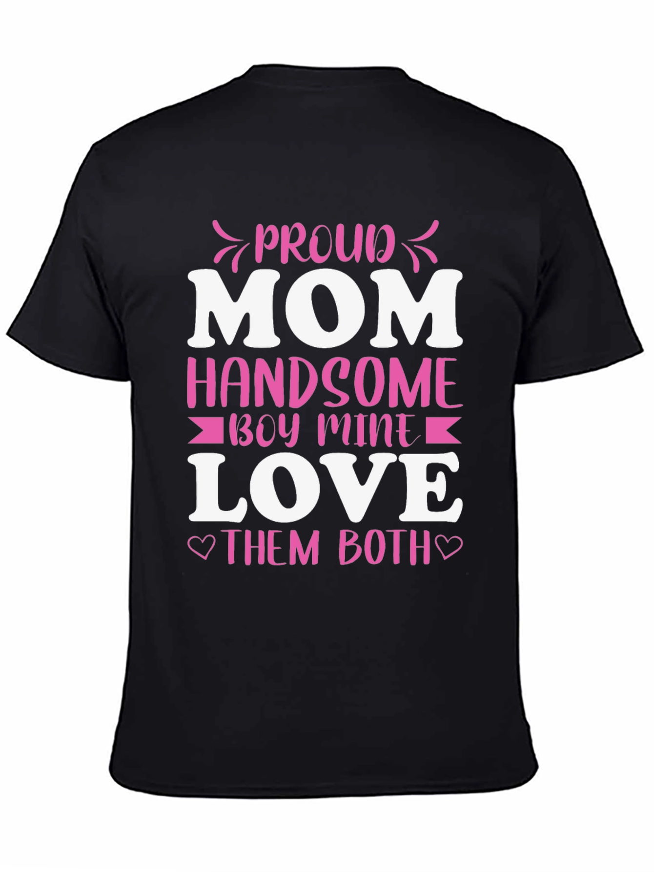 Black Proud Mom Handsome Boy Love T-Shirt view 4