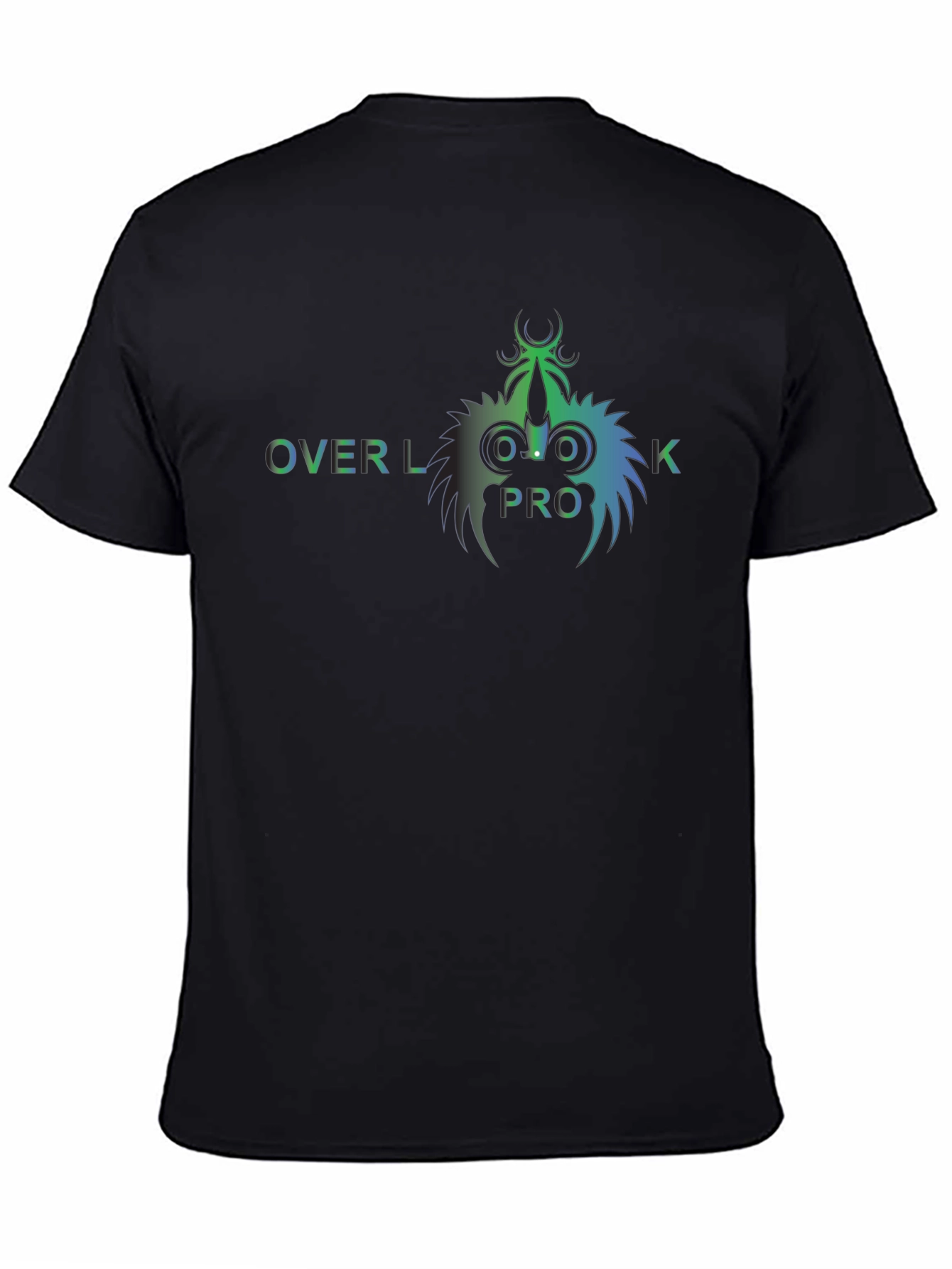 Black Over Lock Pro T-Shirt - Modern Graphic Tee view 4