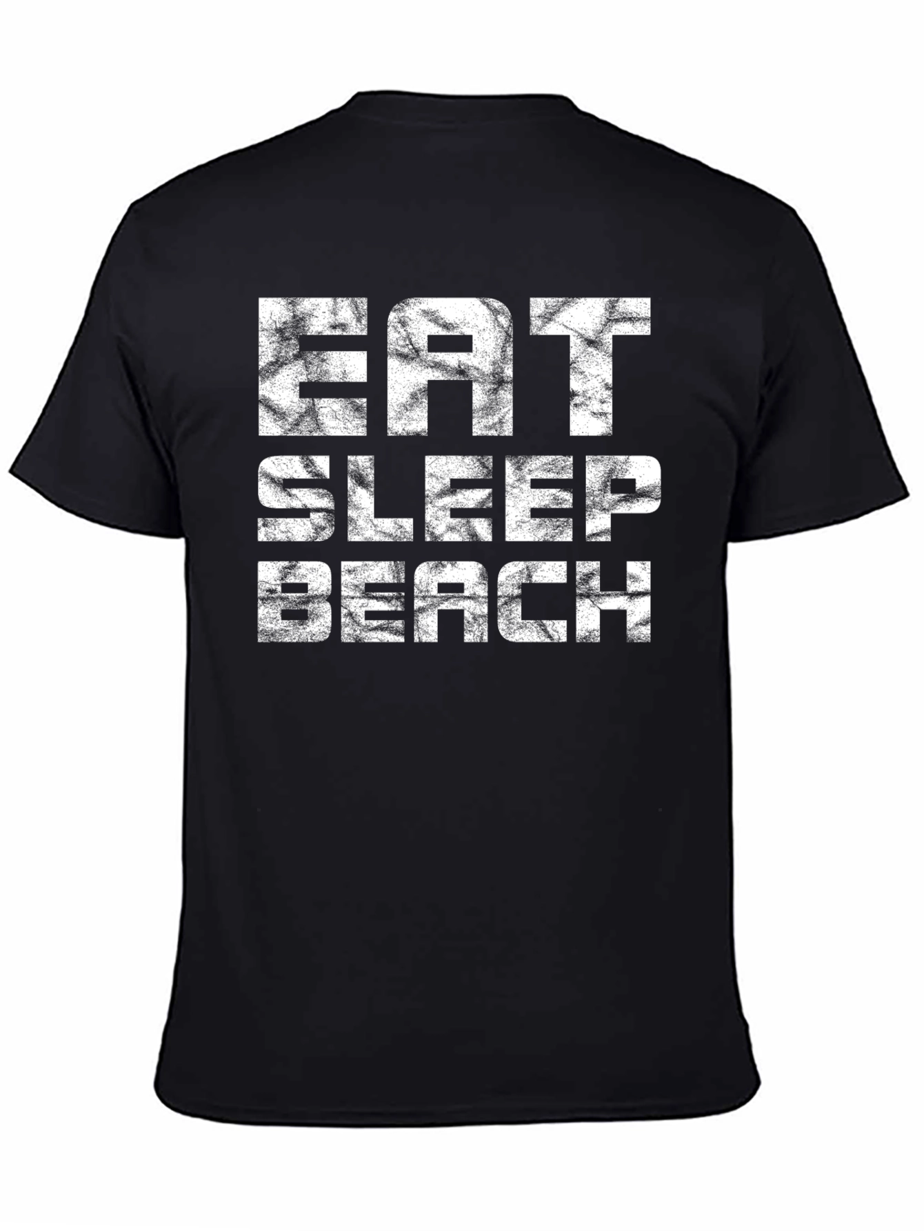 Black Eat Sleep Beach Black T-Shirt view 4