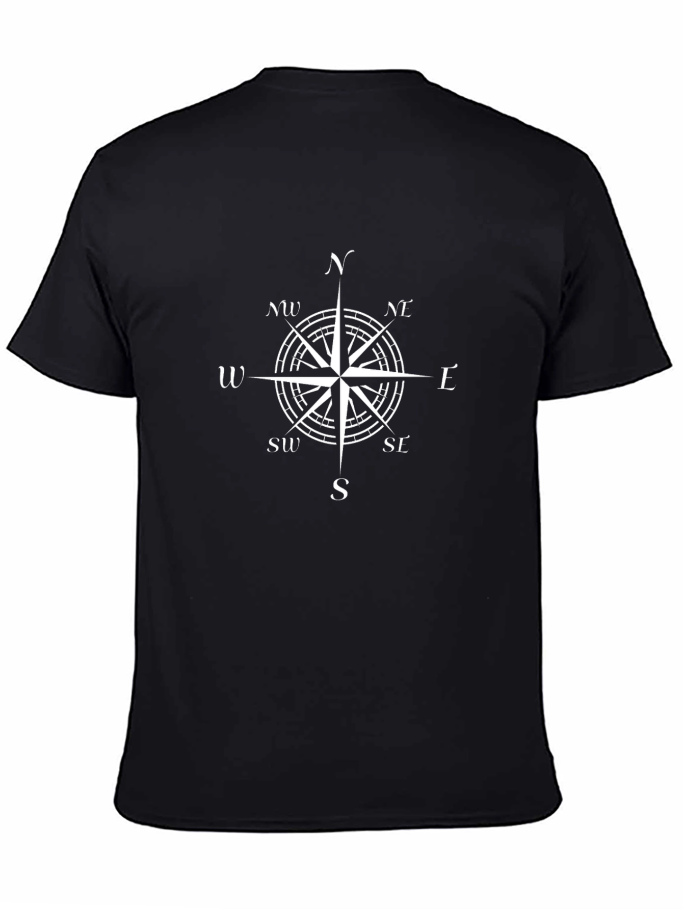 Black Compass Rose Graphic T-Shirt - Stylish & Versatile view 4