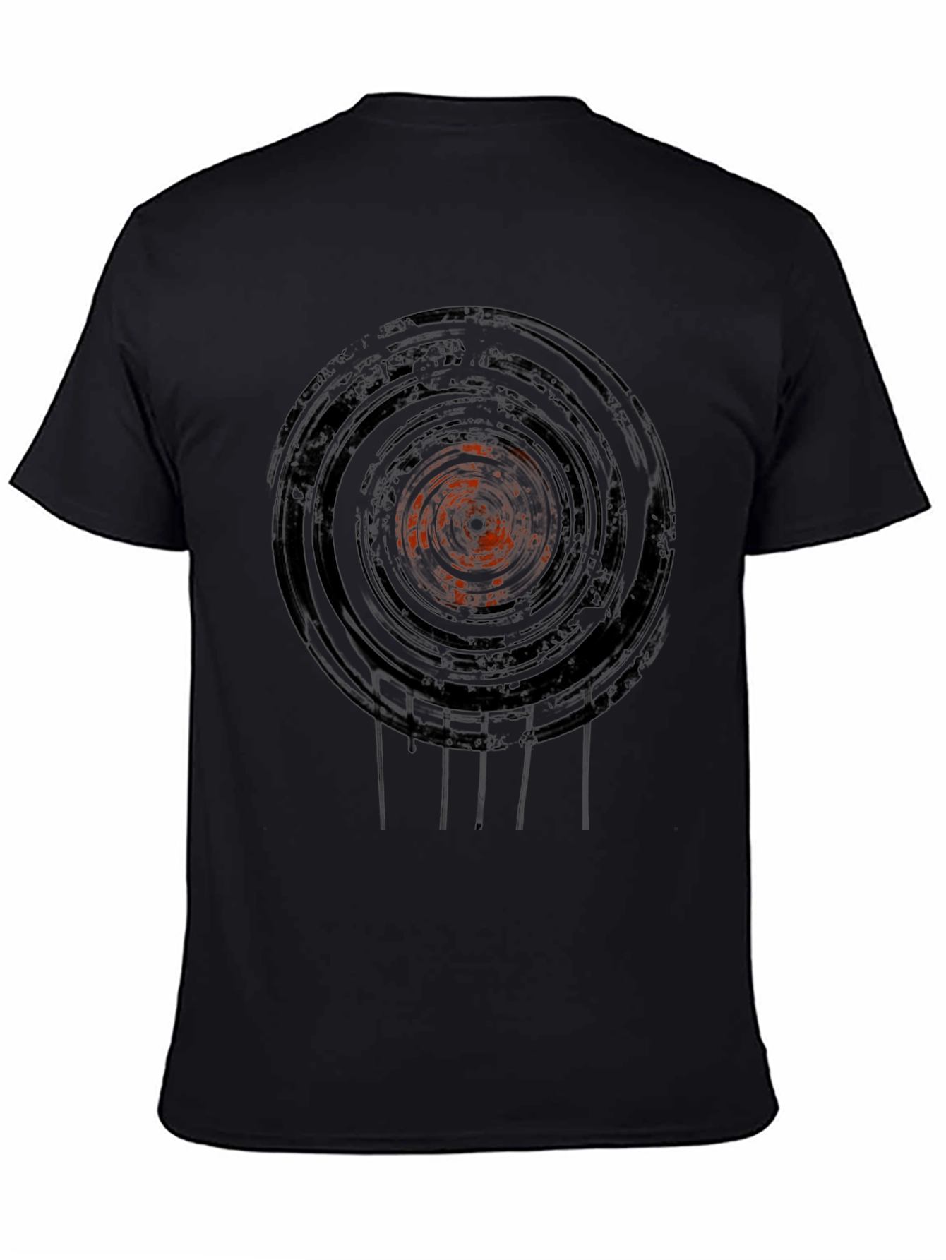 Black Vinyl Record Graphic Tee - Black view 4