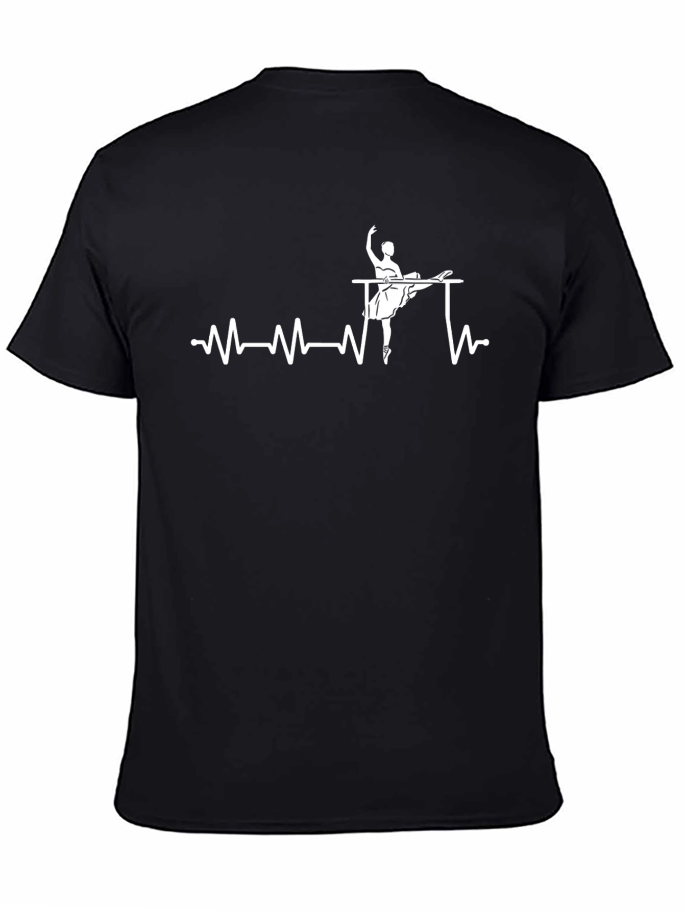Black Ballet Heartbeat T-Shirt - Dancer's Tee view 4