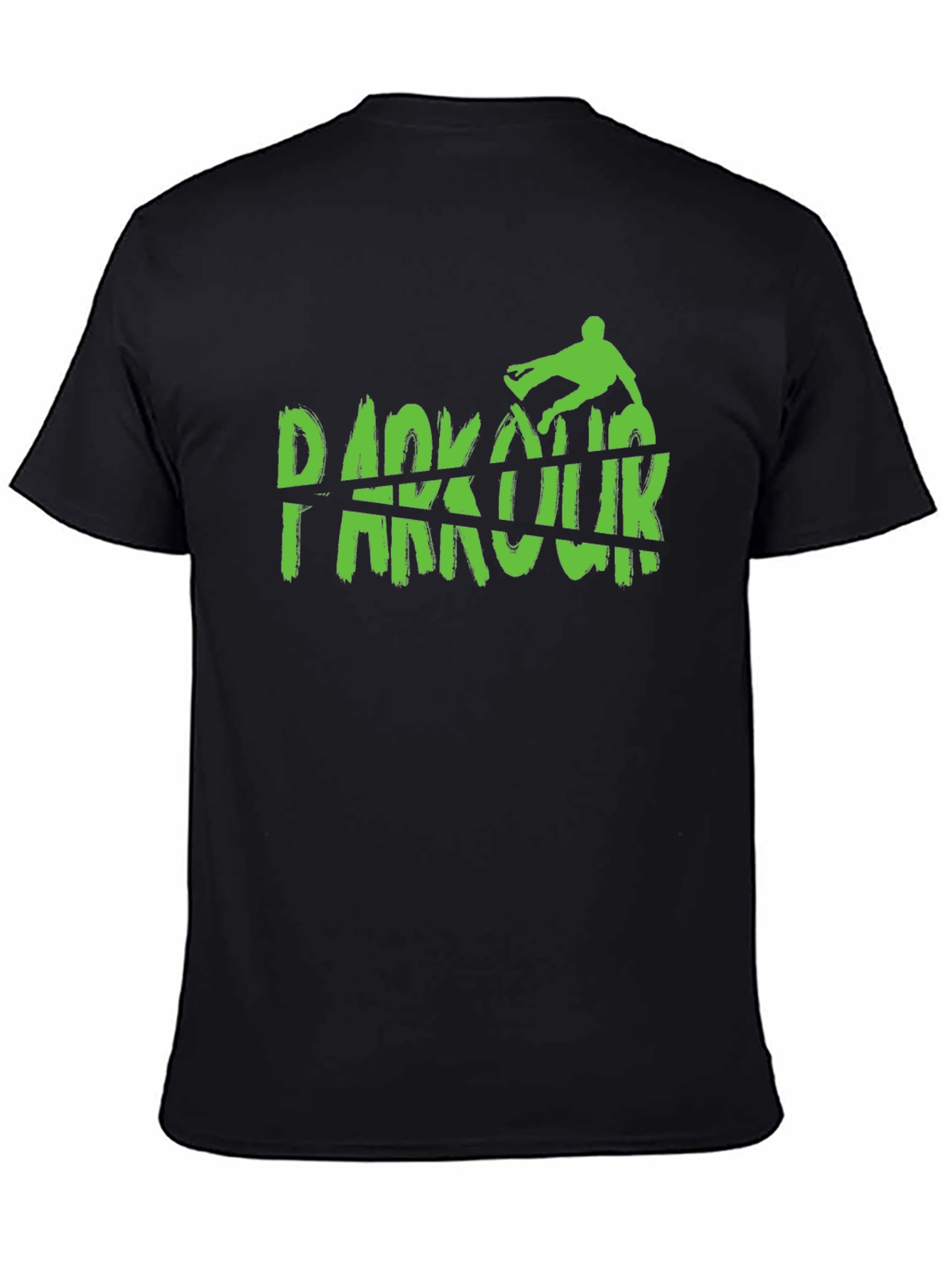 Black Parkour Graphic Black T-Shirt view 4