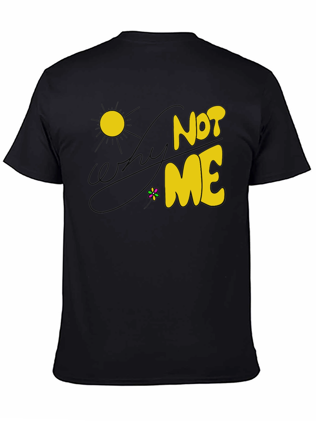 Black Not Me Graphic T-Shirt - Sunny Day Design, Cotton Blend view 4