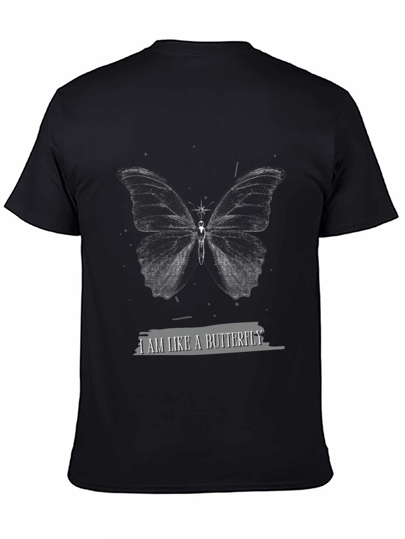 Black Butterfly Graphic Black Tee view 4