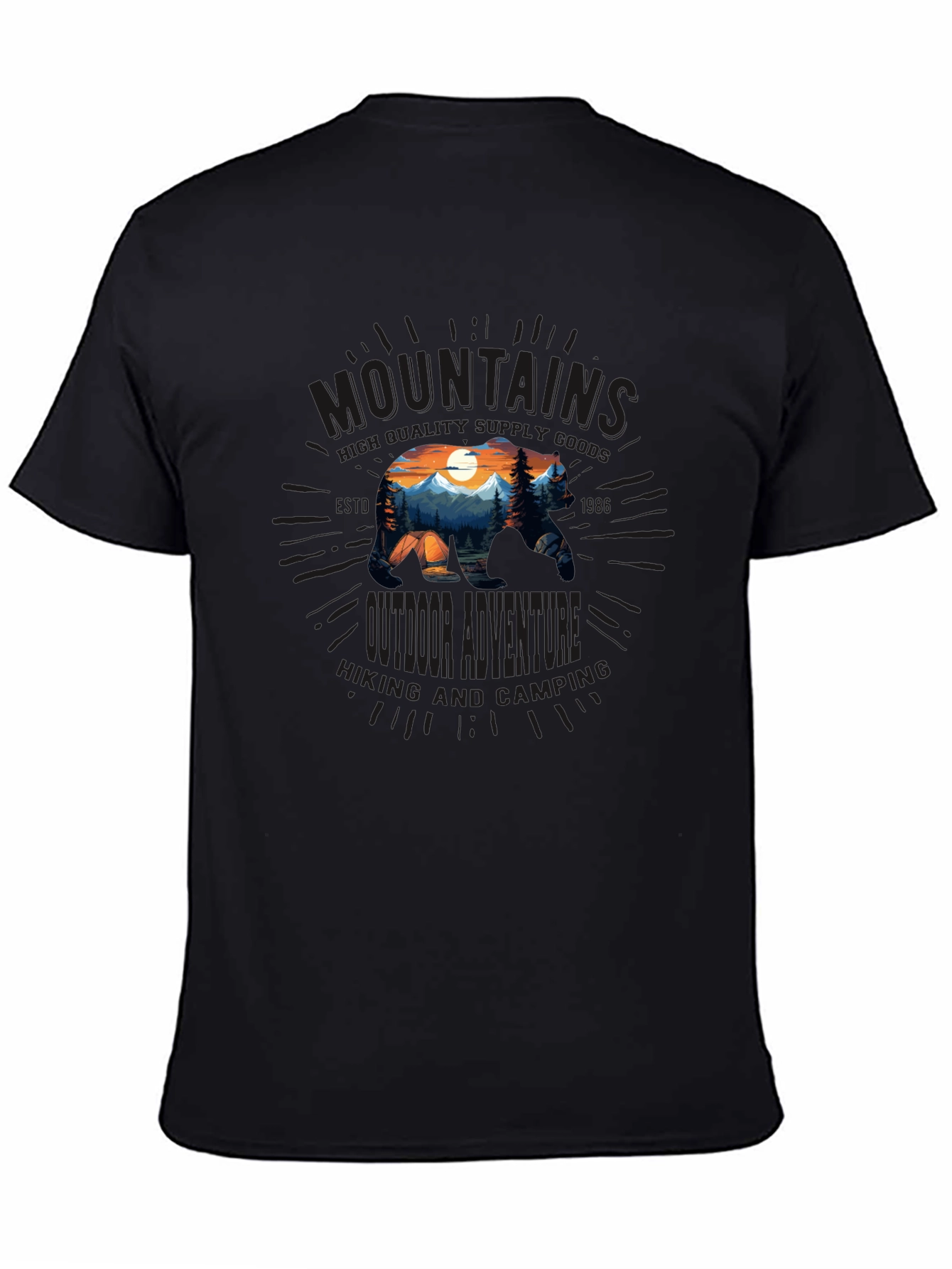 Black Mountains Outdoor Adventure Bear Graphic Tee view 4