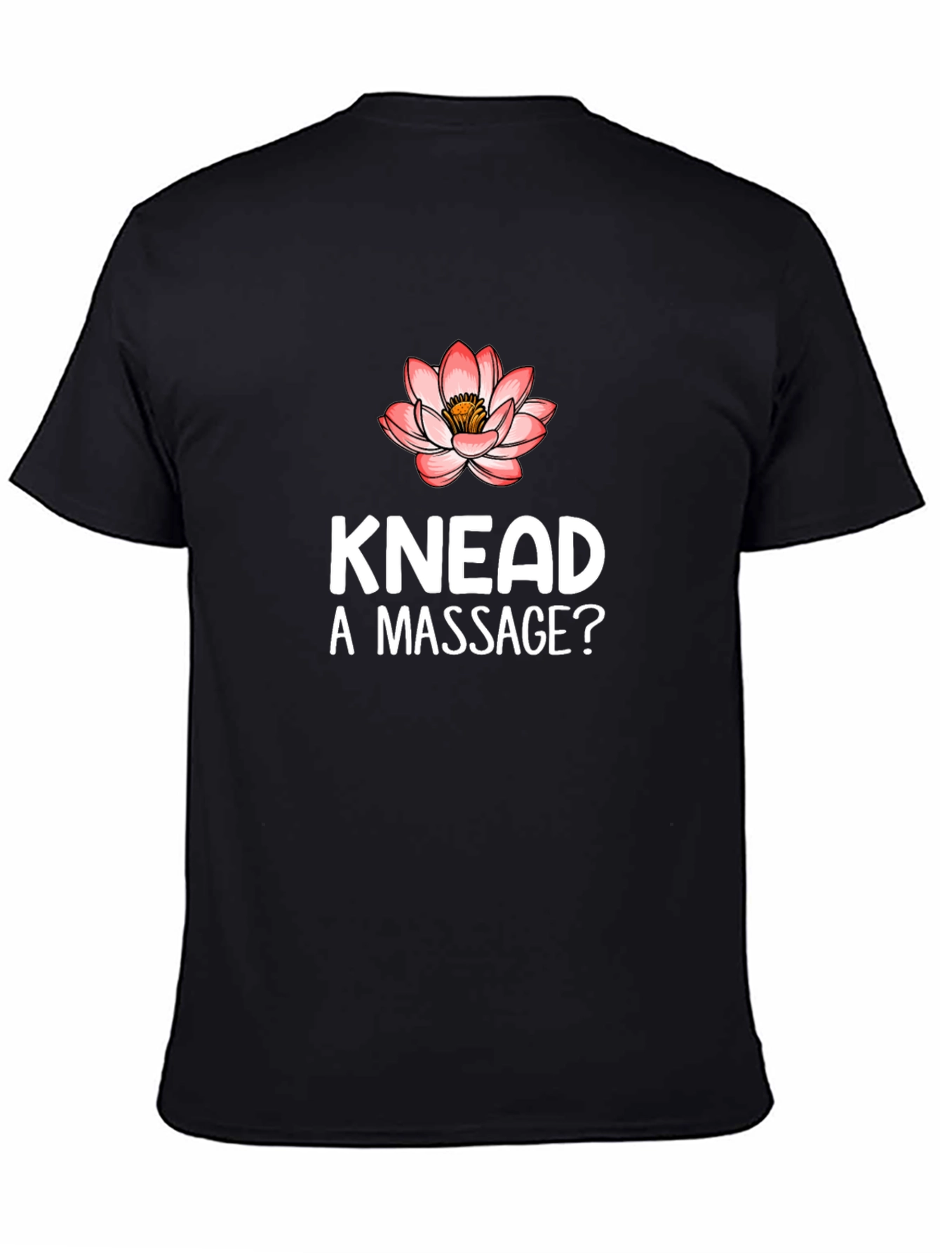 Black Knead a Massage? Funny Black Graphic Tee view 4