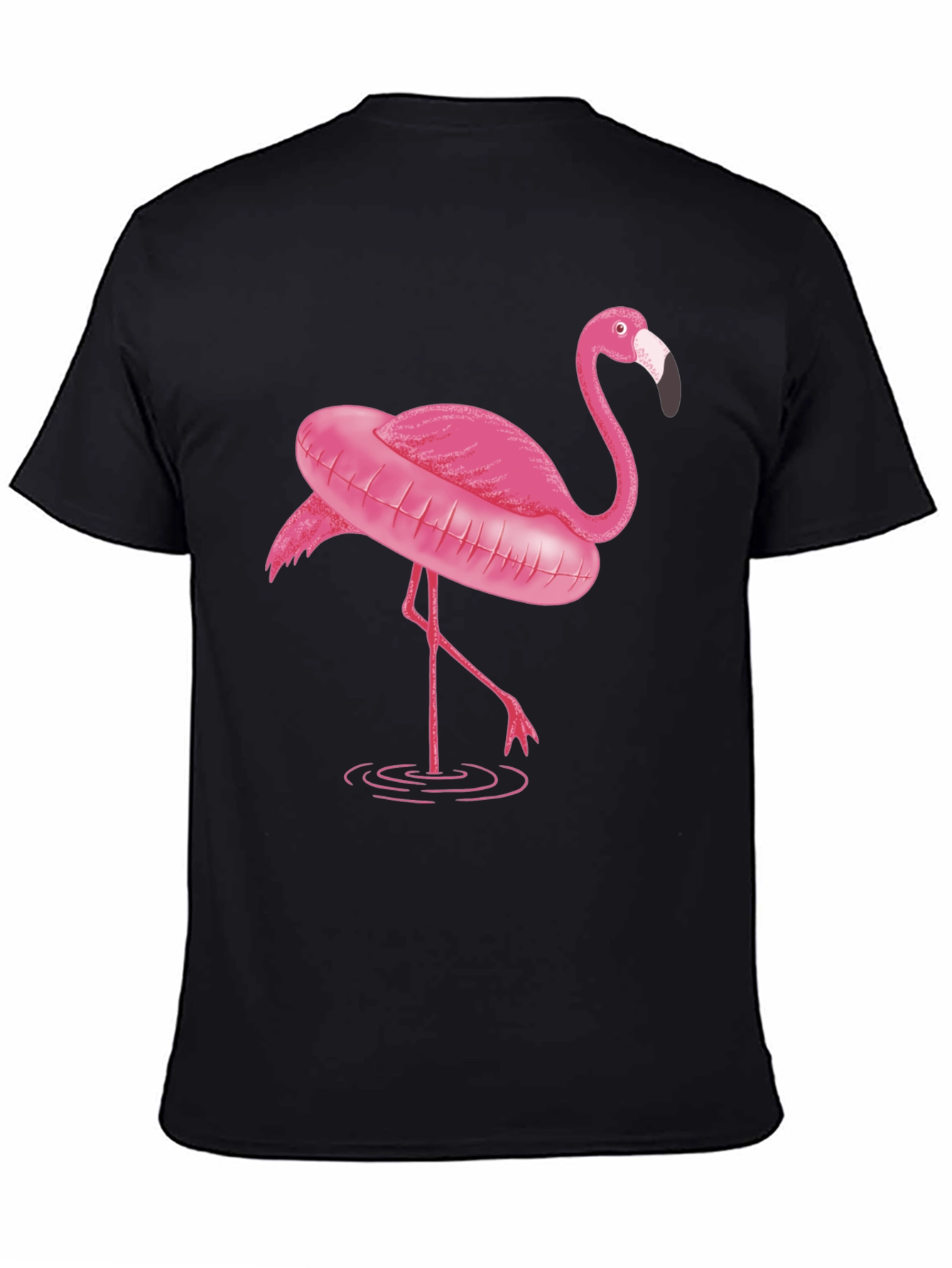 Black Flamingo T-Shirt - Black Graphic Tee view 4
