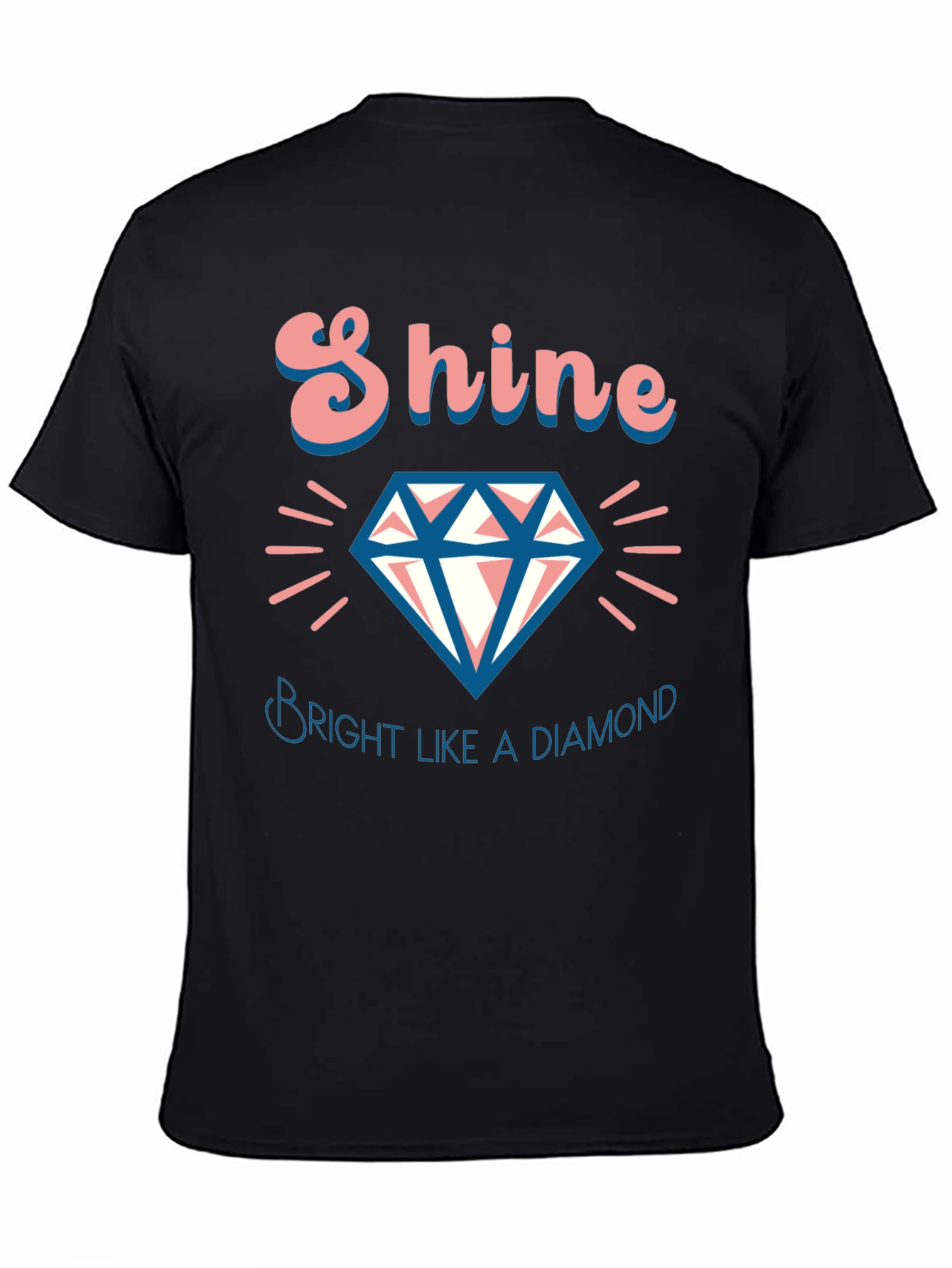 Black Shine Bright Like a Diamond T-Shirt view 4