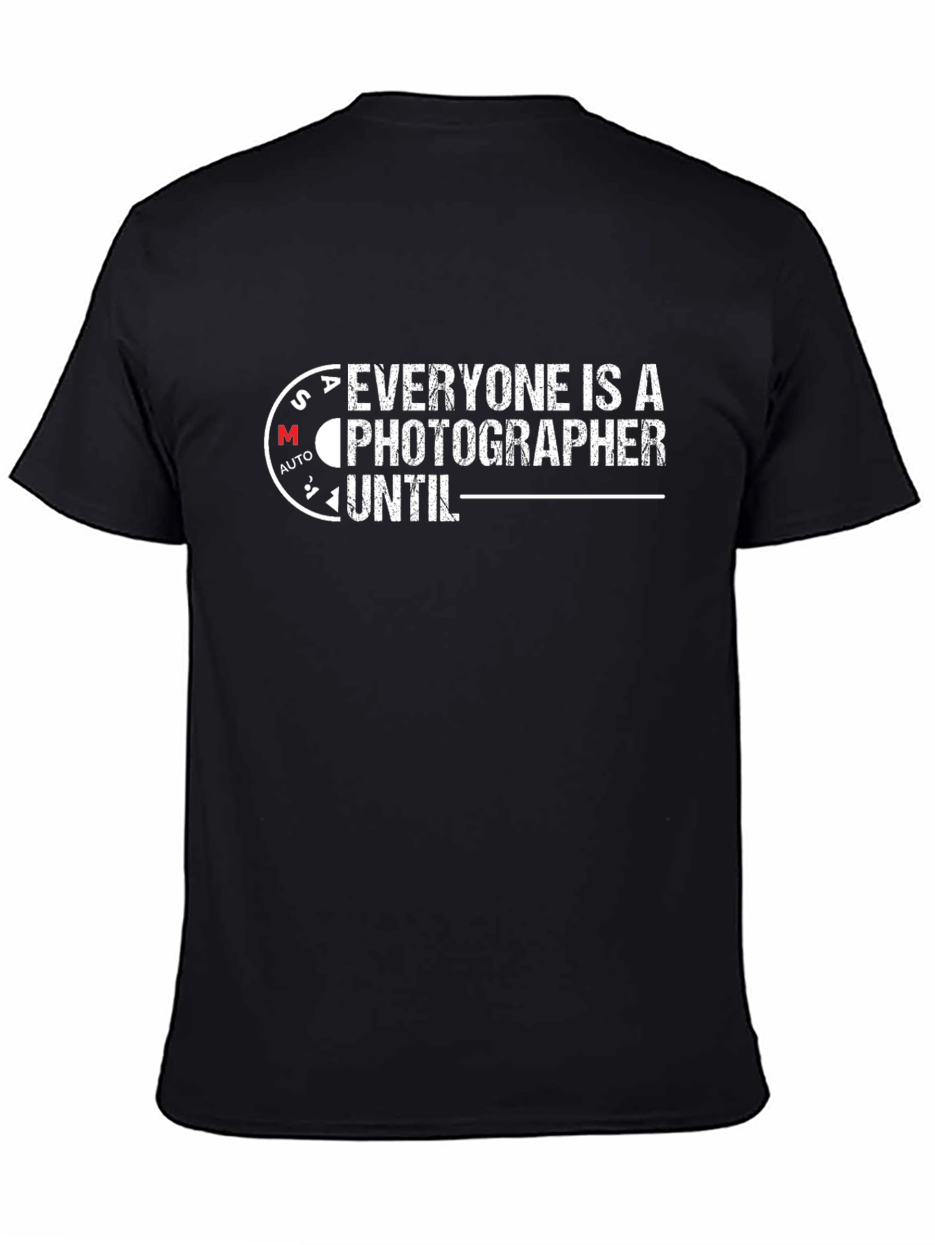 Black Everyone is a Photographer T-Shirt - Black view 4