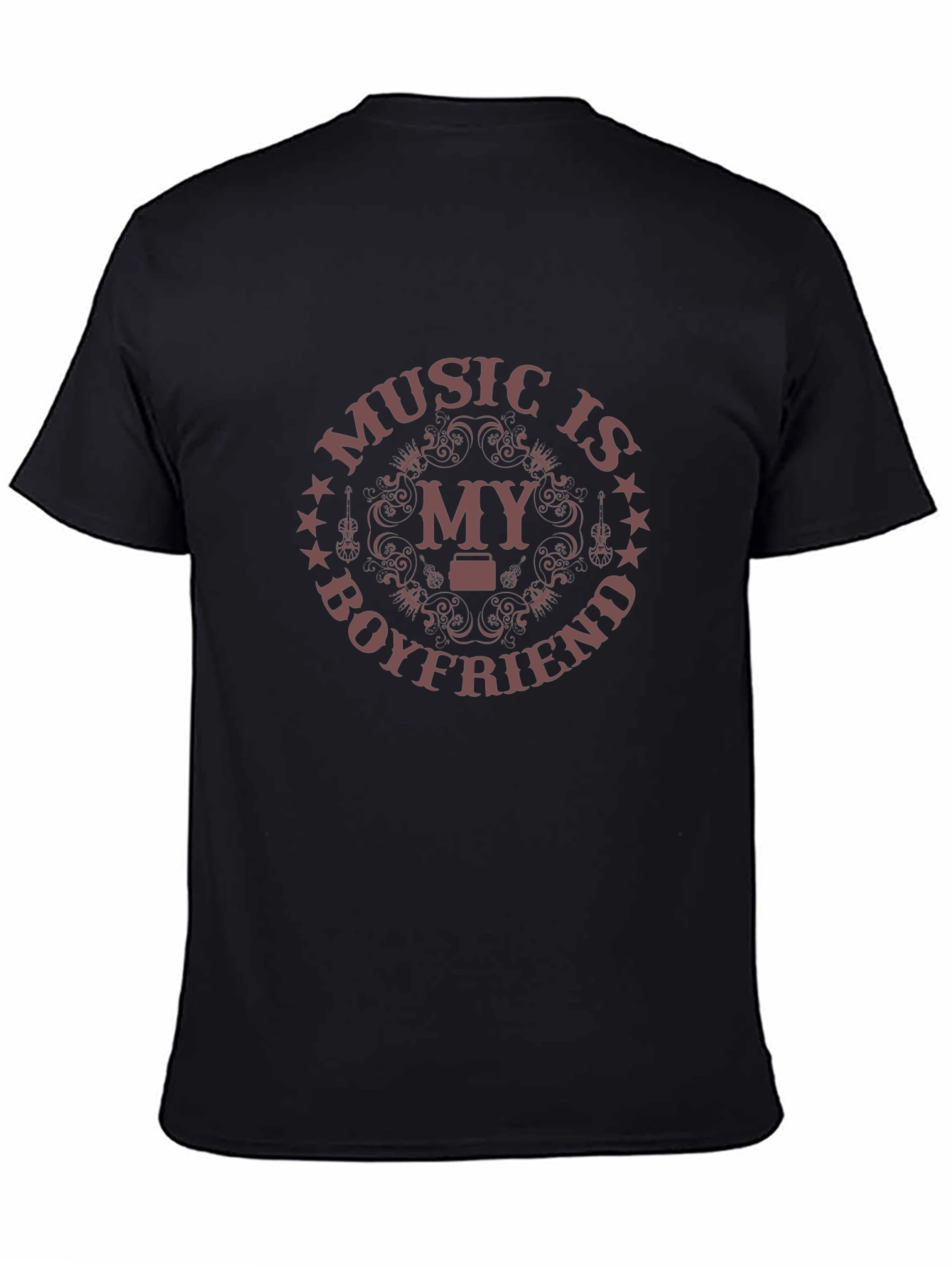 Black Music Is My Boyfriend T-Shirt - Unique Graphic Tee view 4