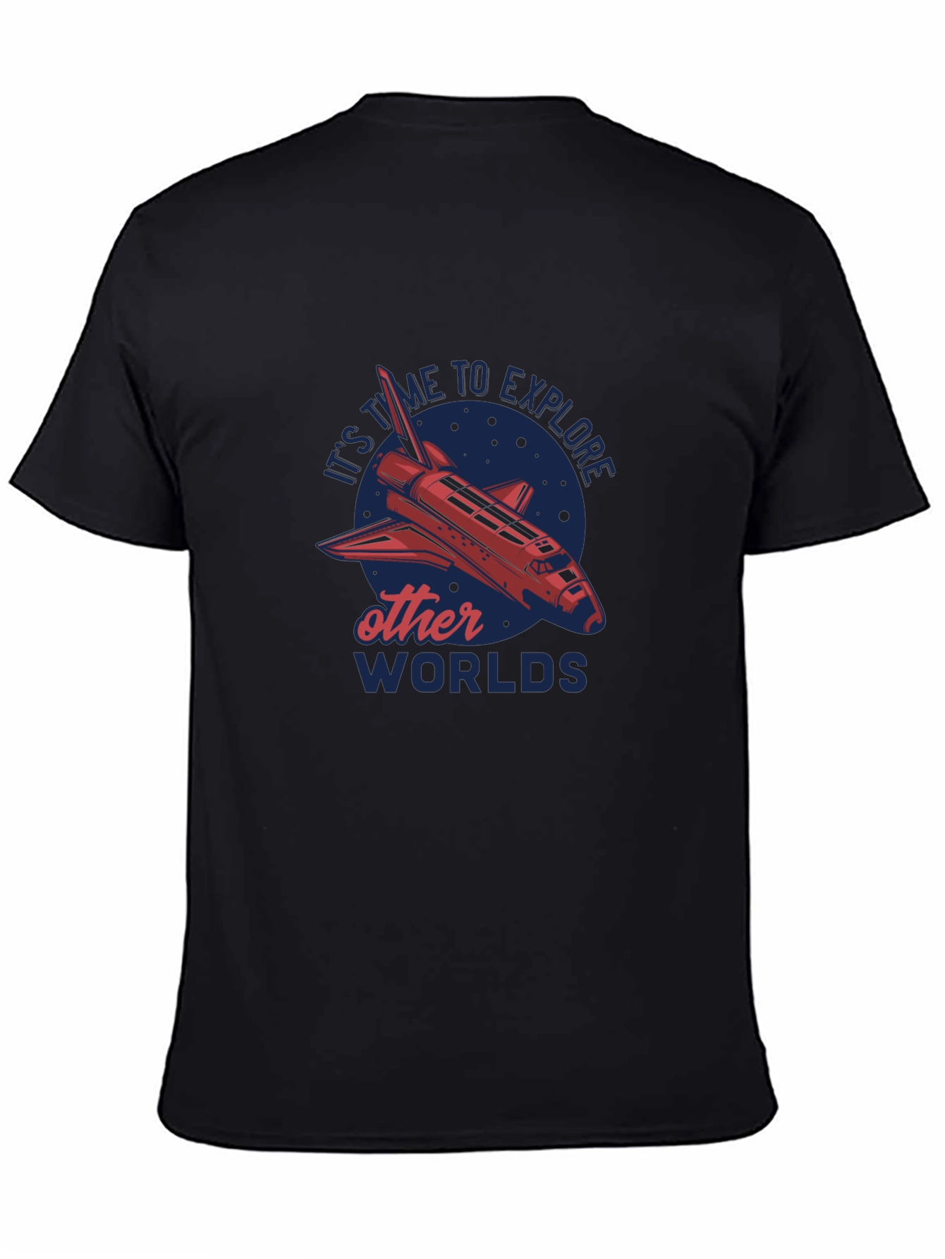 Black Explore Other Worlds Graphic T-Shirt view 4