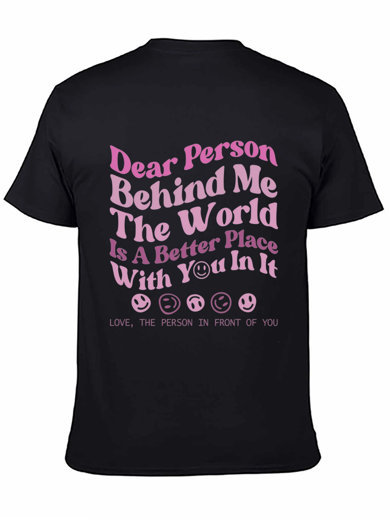 Black Dear Person Graphic Tee - Positive Message T-Shirt view 4