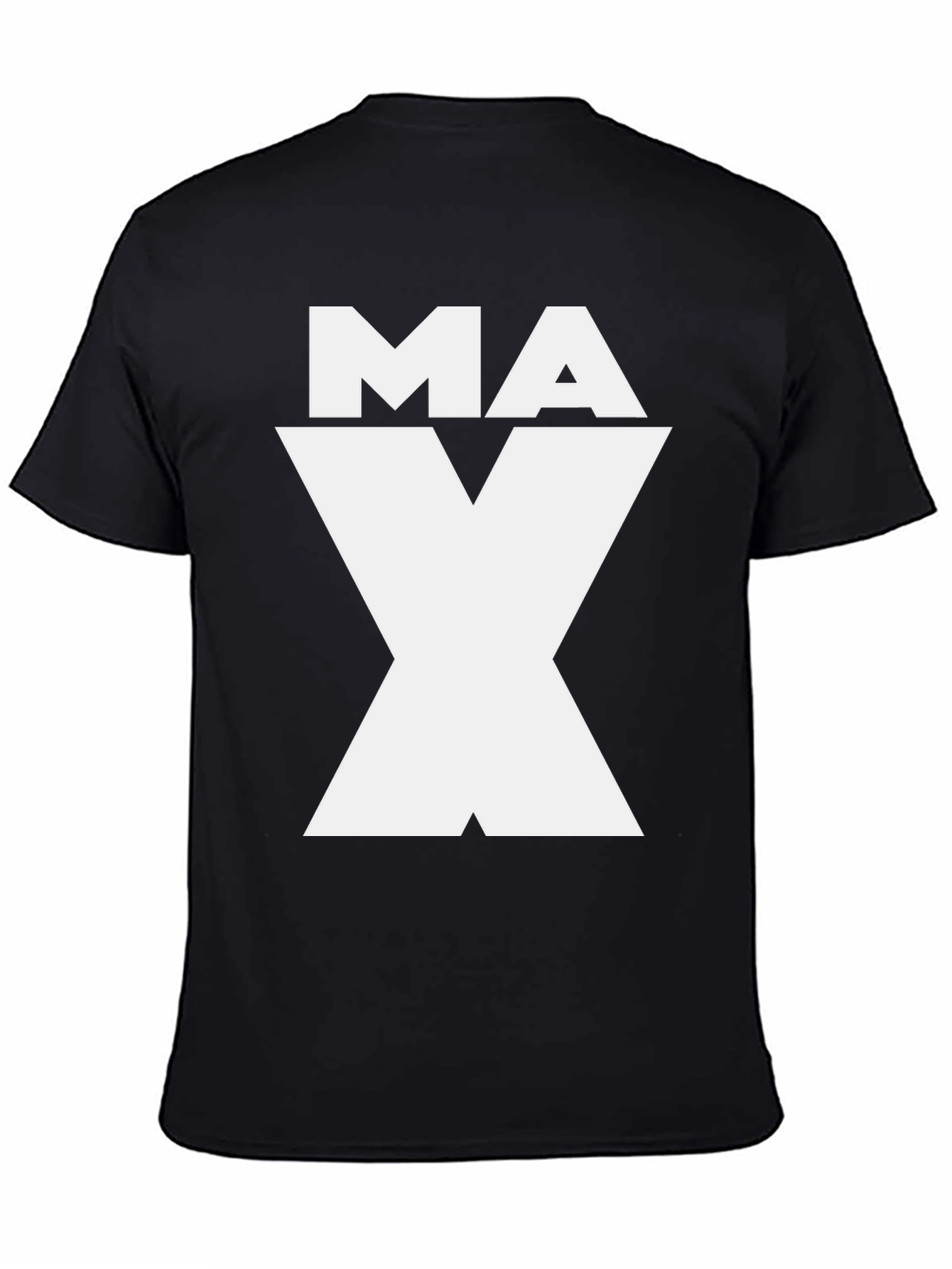 Black MAX Graphic Tee - Black Cotton Blend Shirt view 4