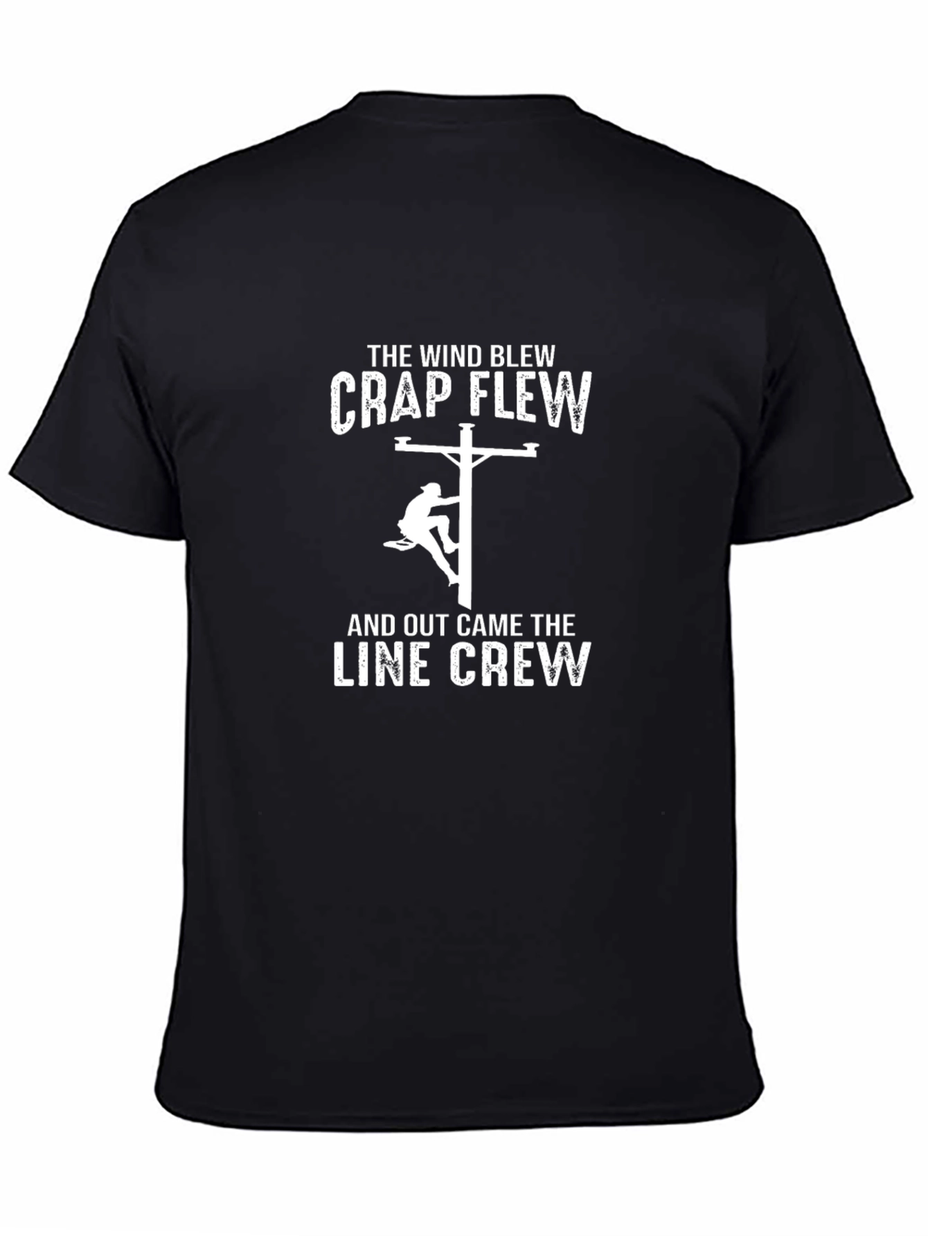 Black Line Crew T-Shirt - Wind Blew, Crap Flew view 4