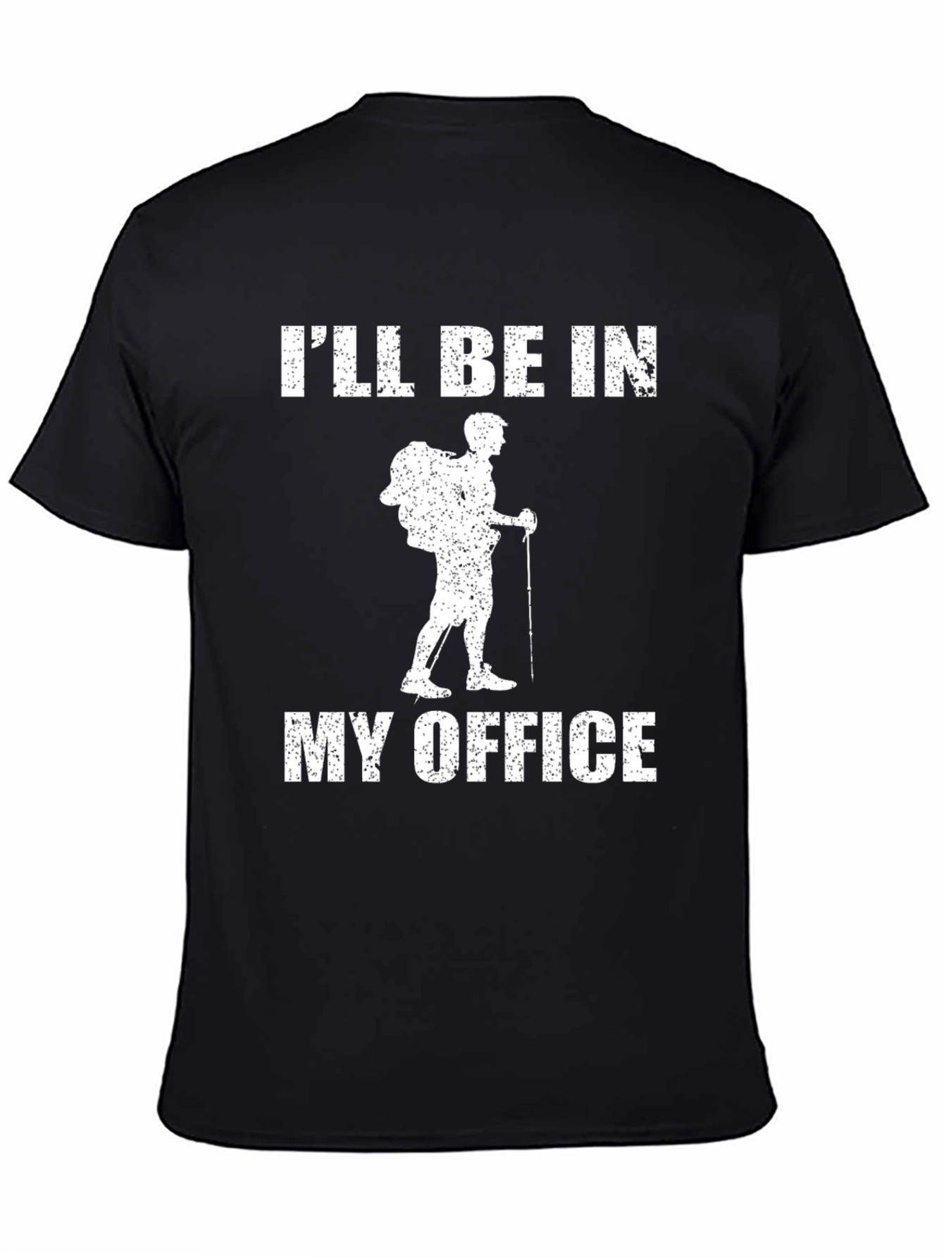 Black Hiker's Office T-Shirt - Adventure Calling! view 4