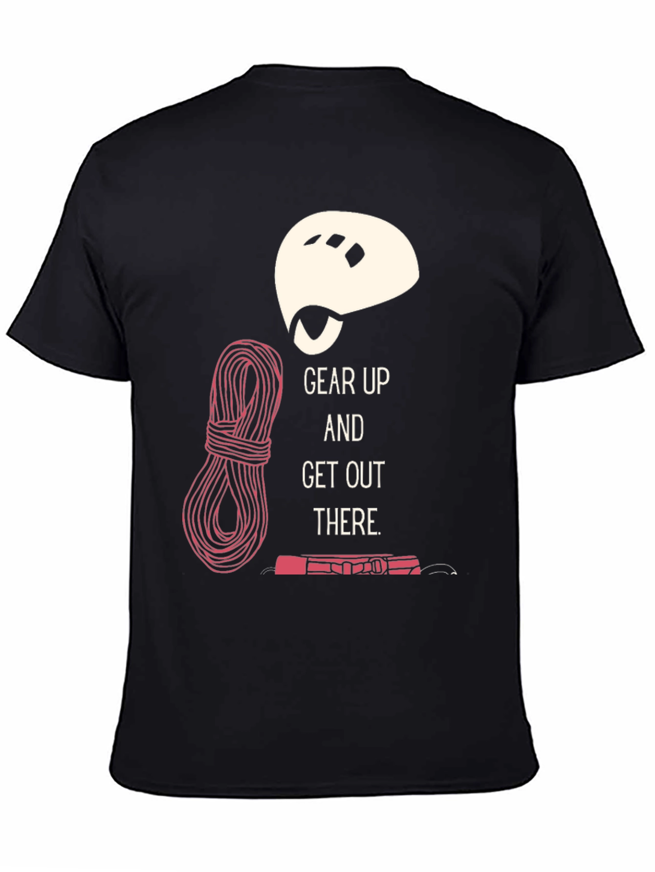 Black Climbing Gear Up T-Shirt Adventure view 4