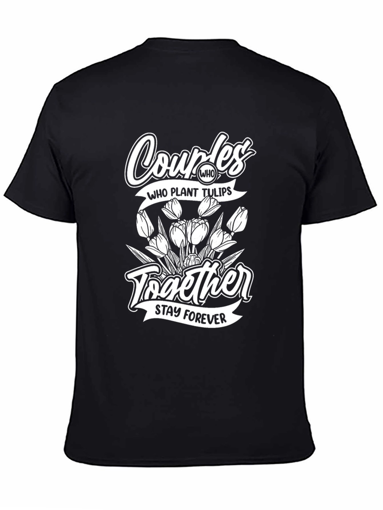 Black Couples Who Plant Tulips Together T-Shirt view 4