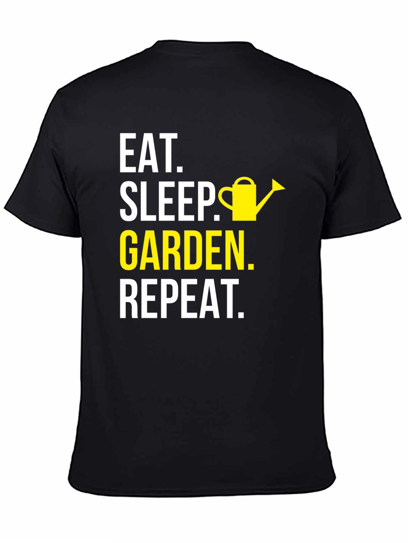 Black Eat Sleep Garden Repeat Black T-Shirt view 4