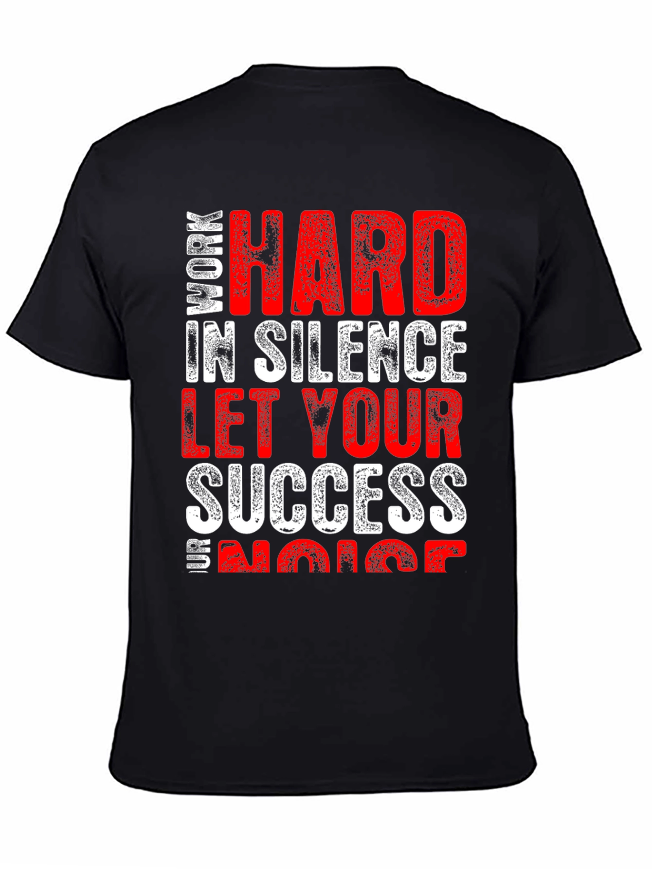 Black Work Hard in Silence Graphic Tee view 4