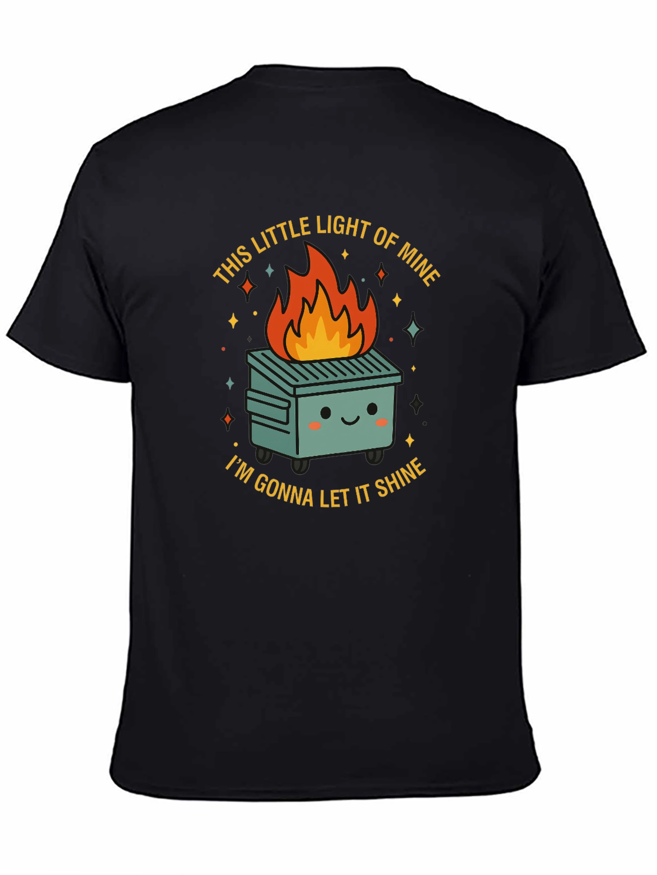 Black Dumpster Fire T-Shirt - This Little Light of Mine view 4