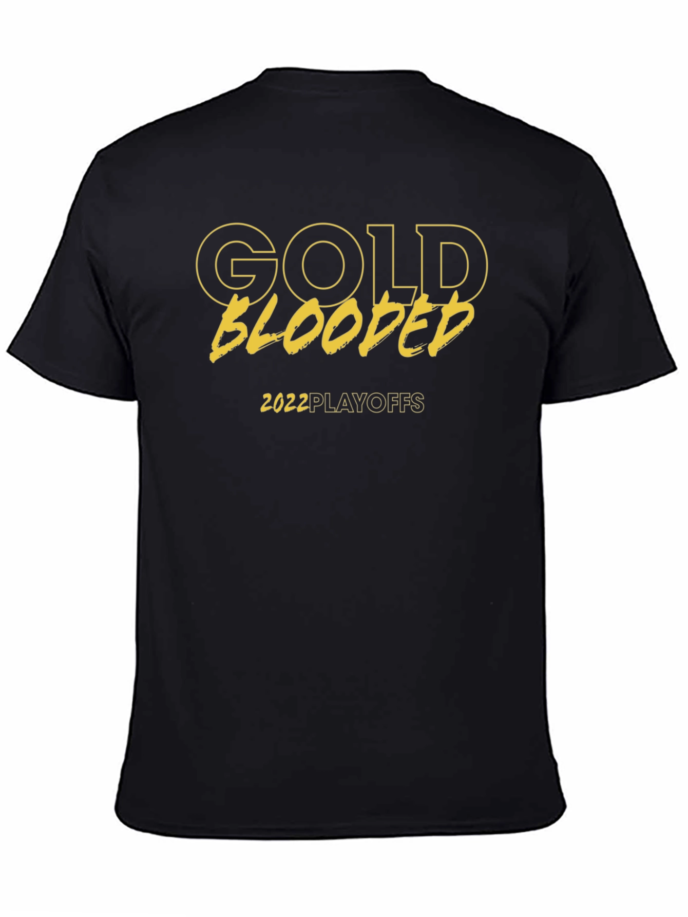 Black Gold Blooded 2022 Playoffs T-Shirt view 4