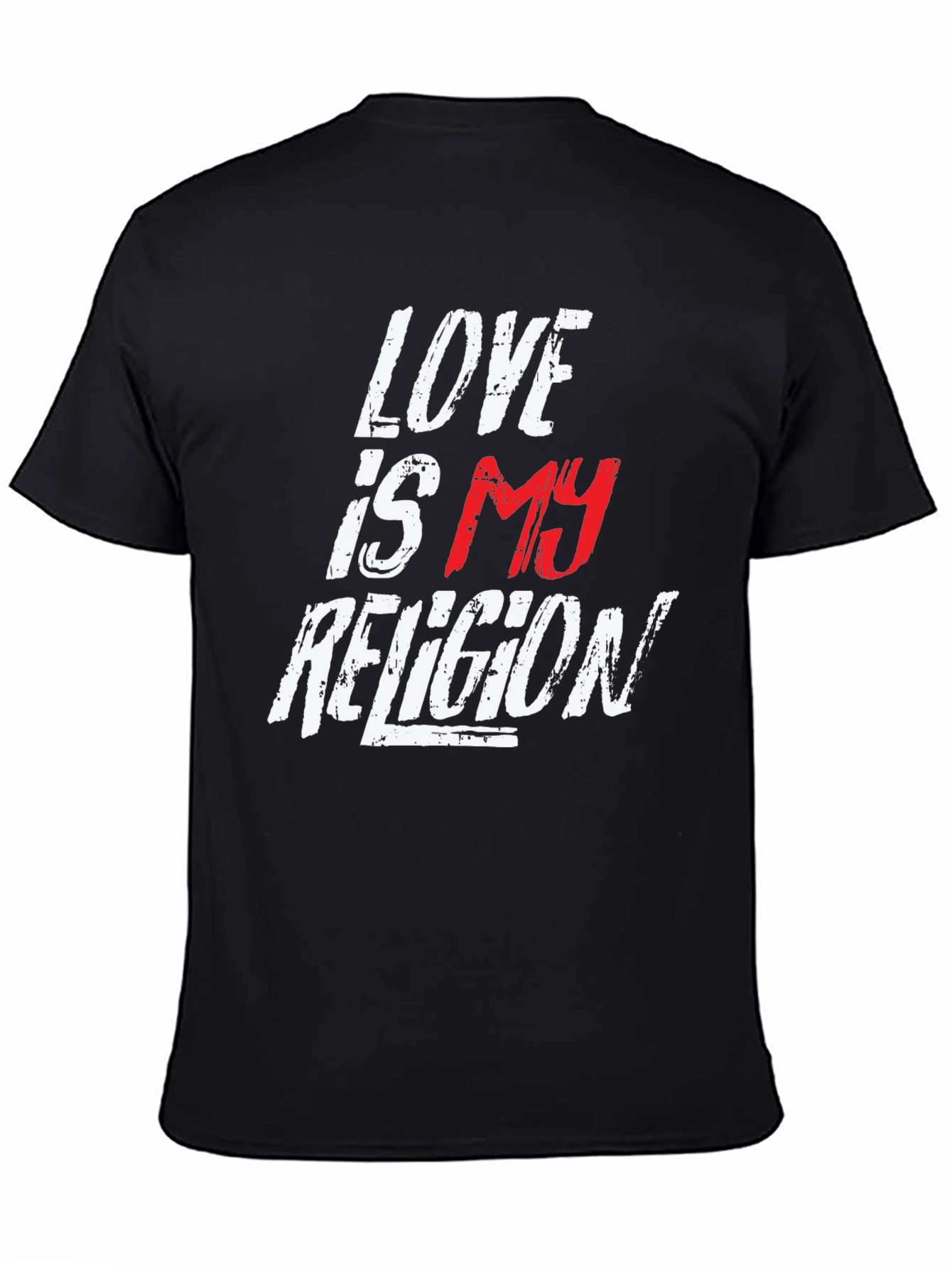 Love is My Religion Graphic Tee - Black - 4