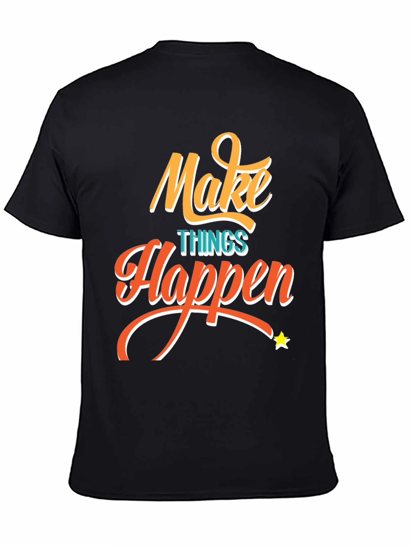 Black Make Things Happen Graphic Tee - Black T-Shirt view 4