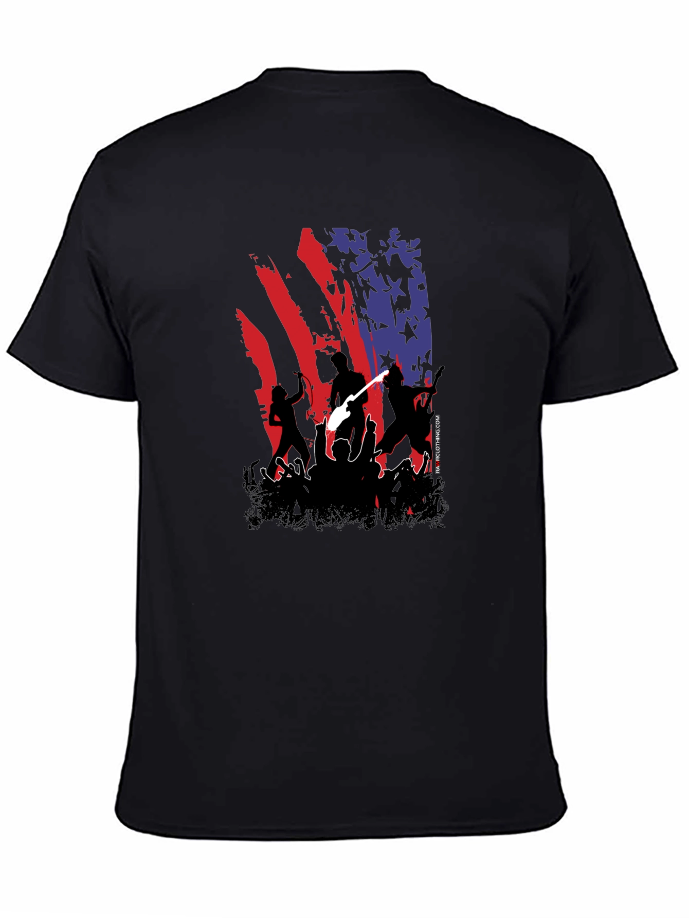 Black American Flag Concert Tee - Patriotic Rock view 4