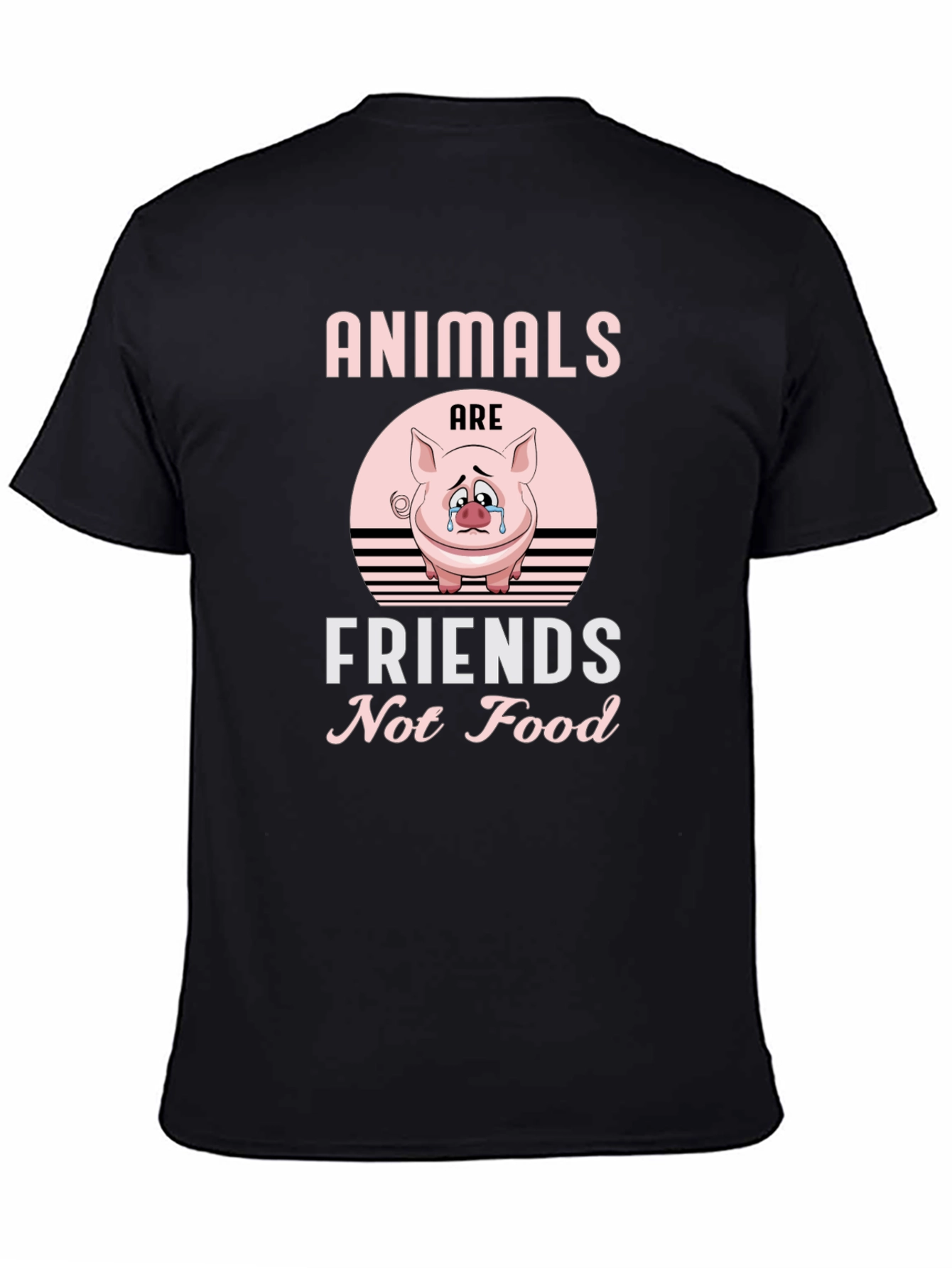 Black Animals Are Friends T-Shirt - Vegan Tee view 4
