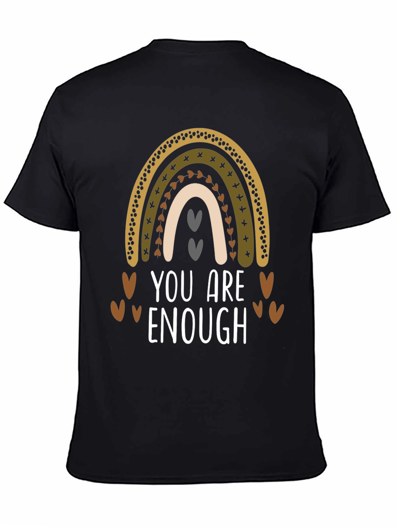 Black You Are Enough Rainbow T-Shirt view 4
