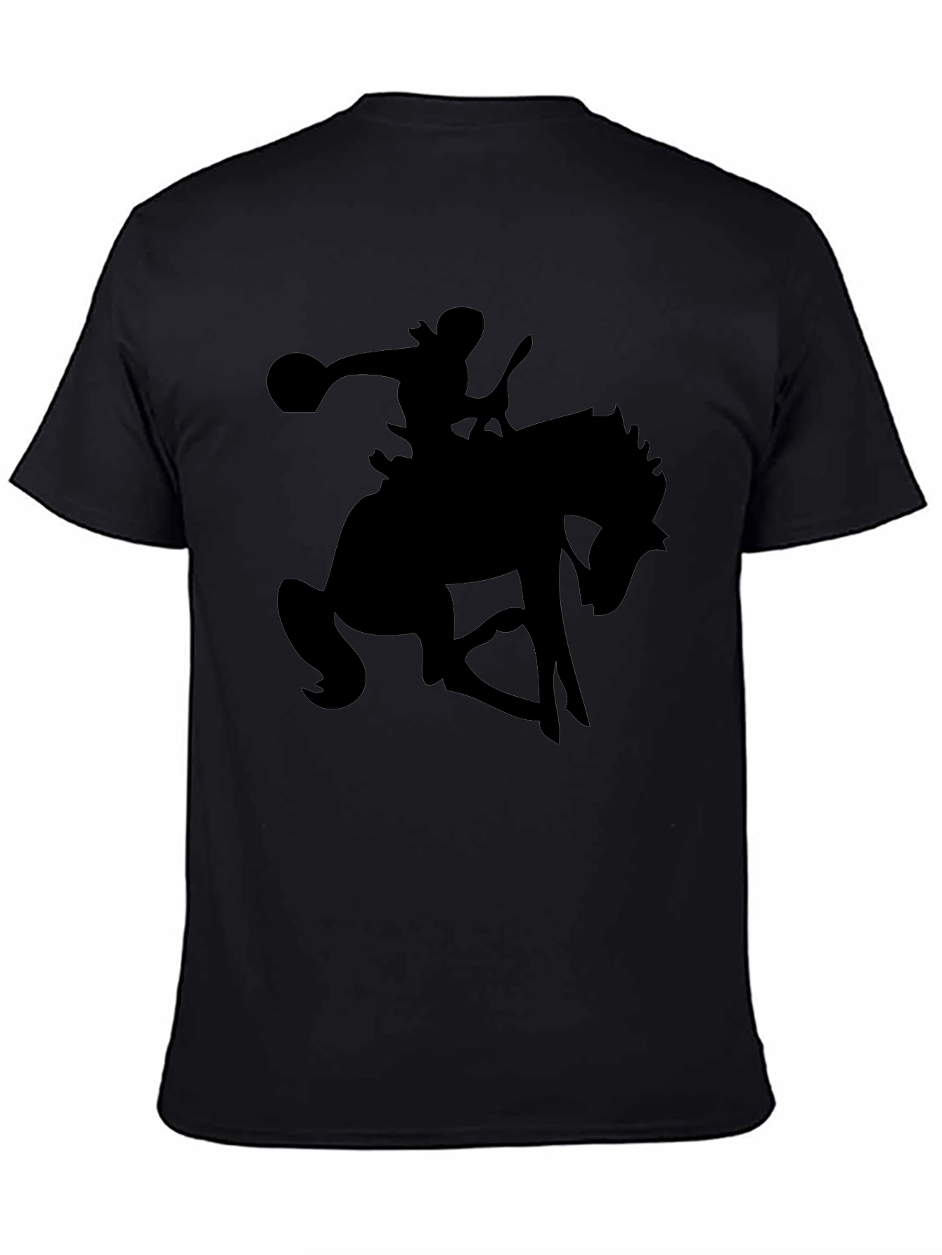 Black Equestrian Silhouette Graphic Tee view 4