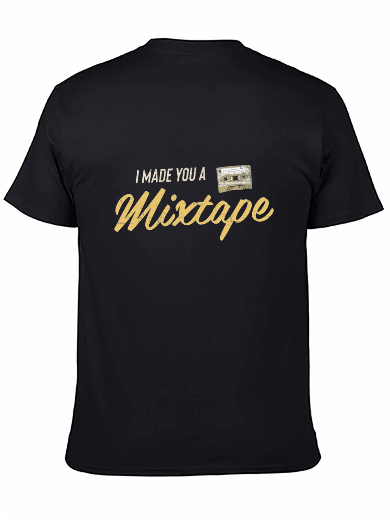 Black I Made You a Mixtape Graphic T-Shirt view 4