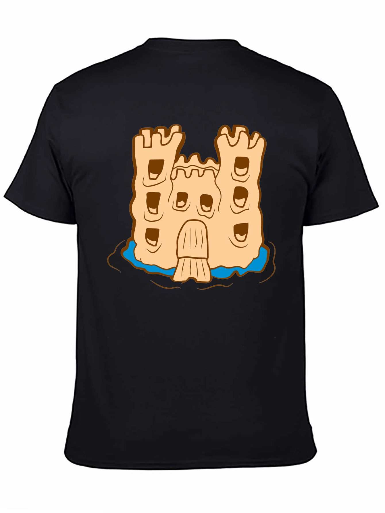 Black Sandcastle Graphic Tee - Beach Vibes view 4