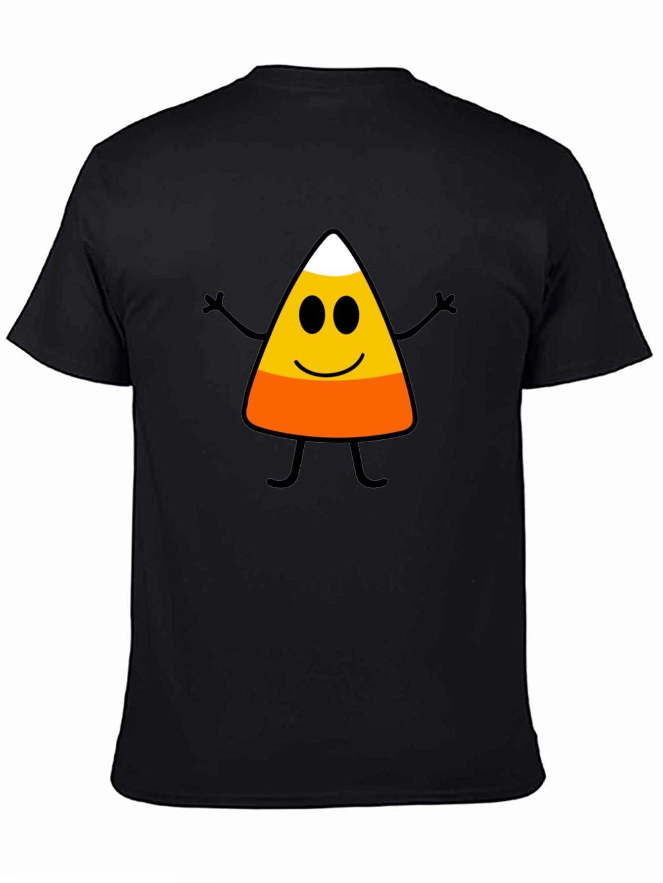 Black Funny Candy Corn Halloween Graphic T-Shirt view 4